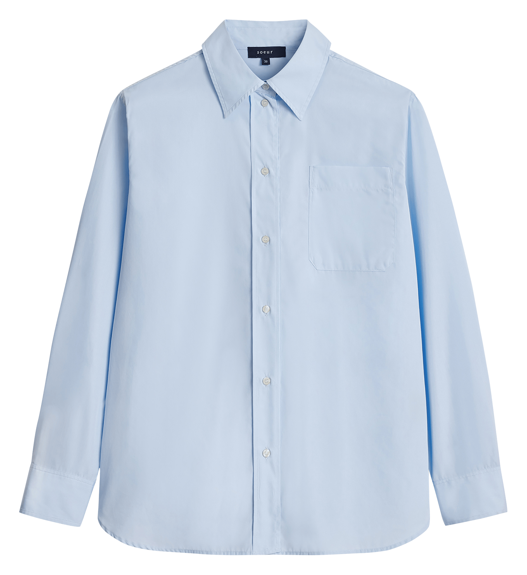 Organic cotton shirt with classic collar SOEUR