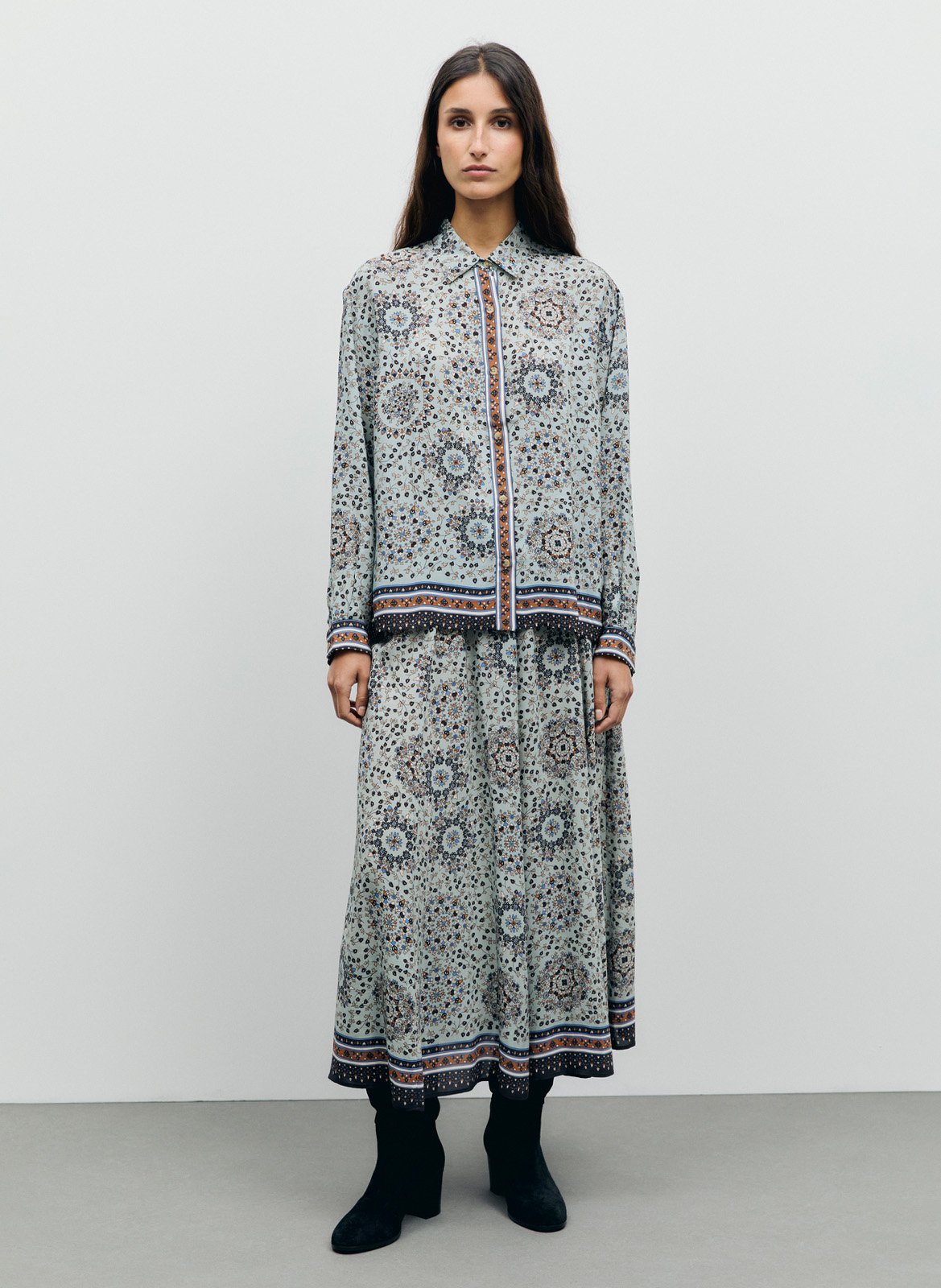 Chemise droite à imprimé GERARD DAREL Bleu