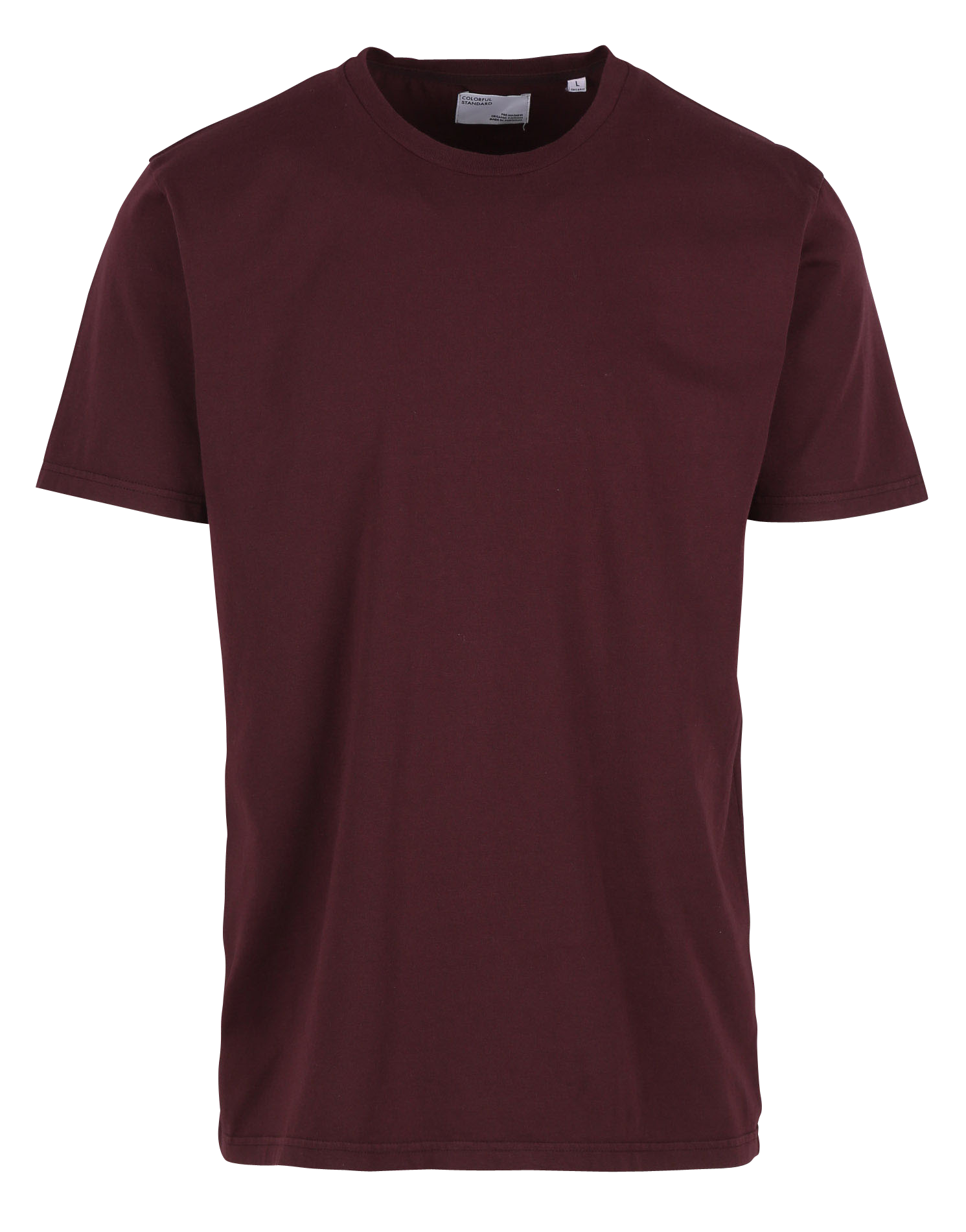 Rundhals-T-Shirt aus Bio-Baumwolle  Oxblood red