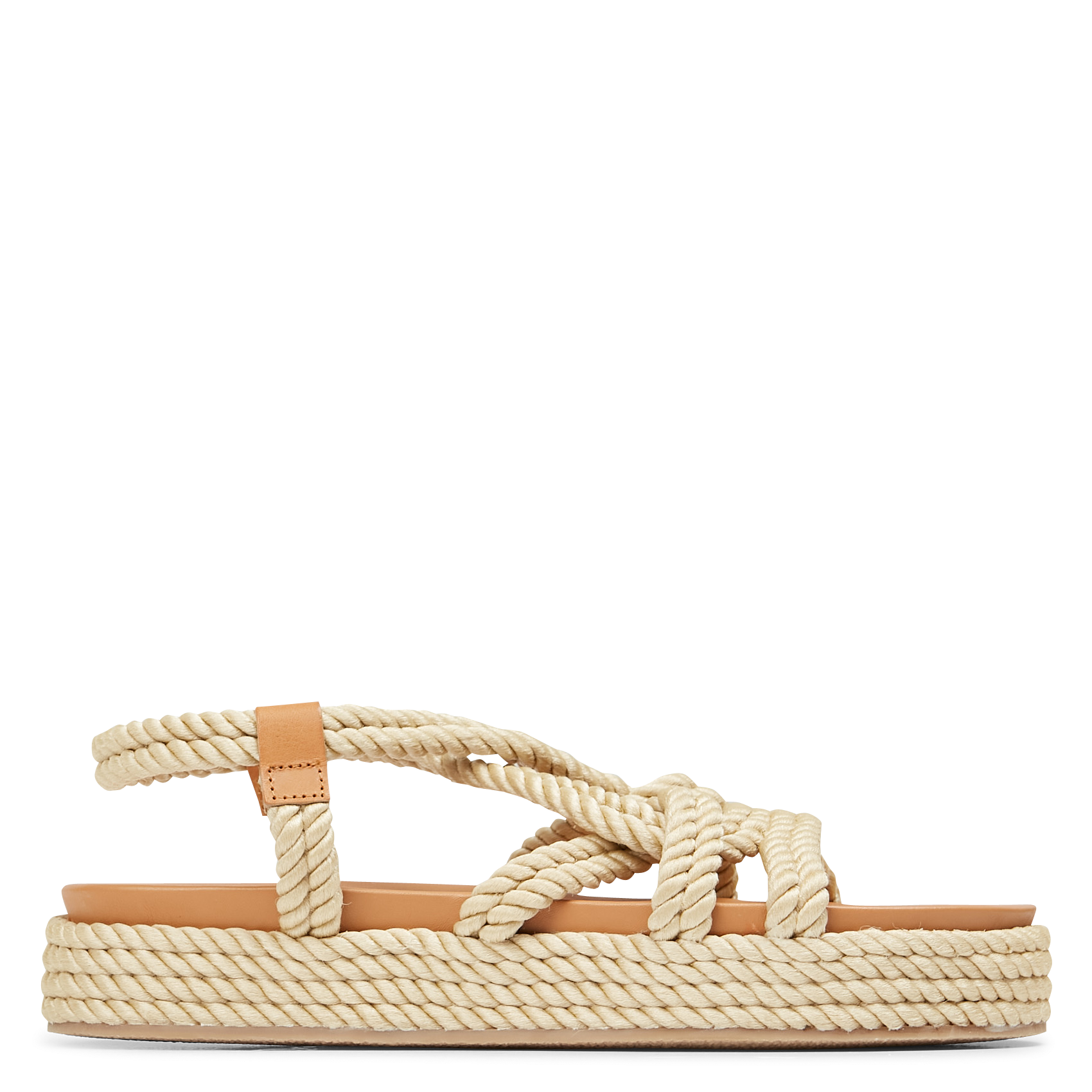 Sandales compensées en corde JONAK Beige