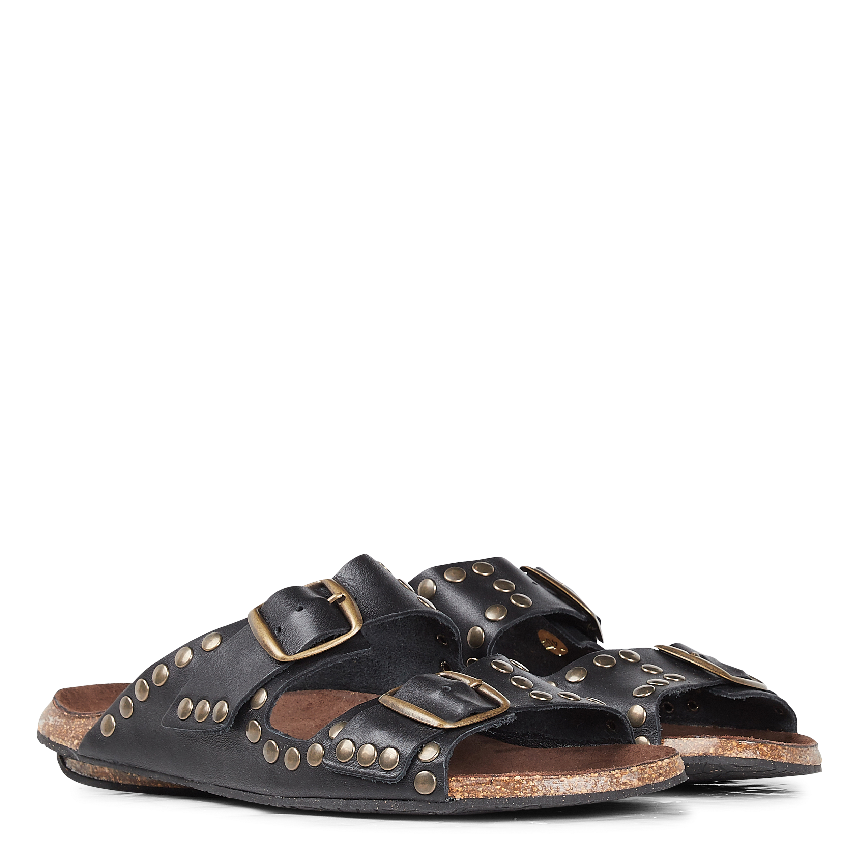 Leren sandalen BOSABO Zwart