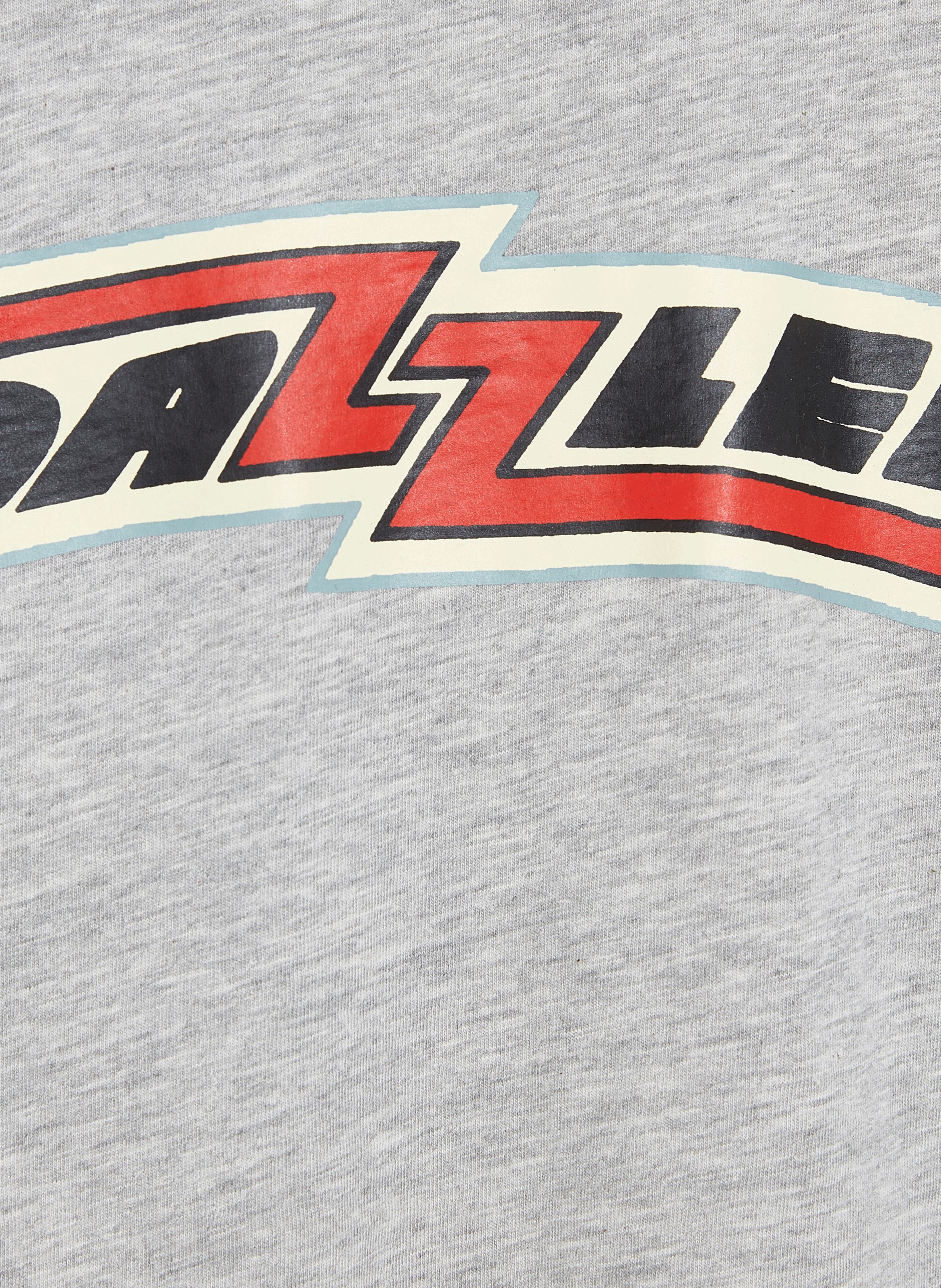 Round-neck organic cotton T-shirt with screen print BELLEROSE Grey