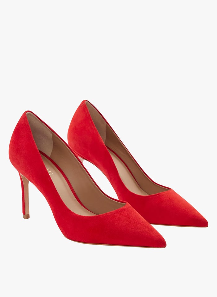 Escarpins en cuir Rouge