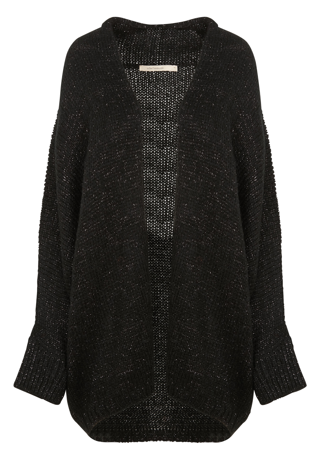 Weite Strickjacke Schwarz