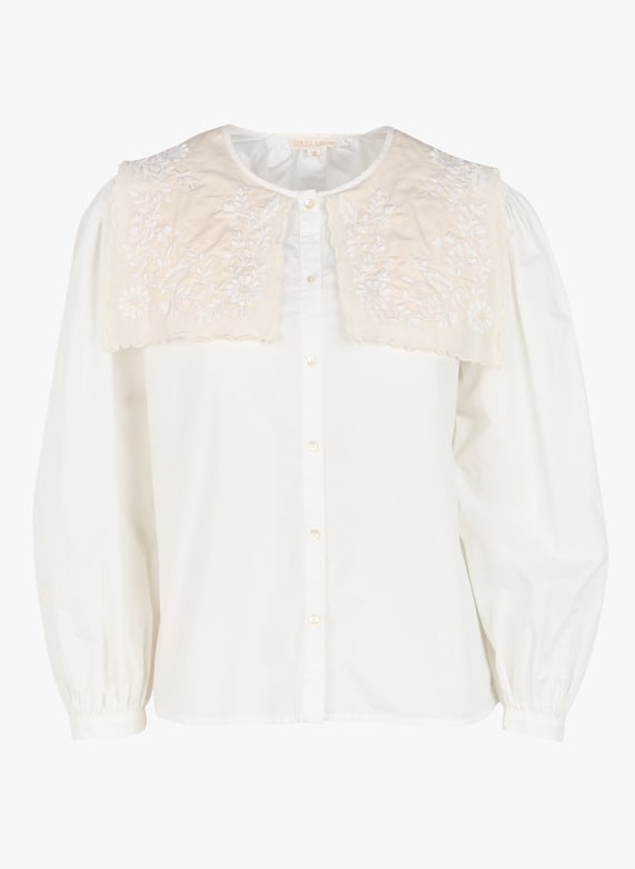 Embroidered organic cotton shirt Off white Louise misha Women