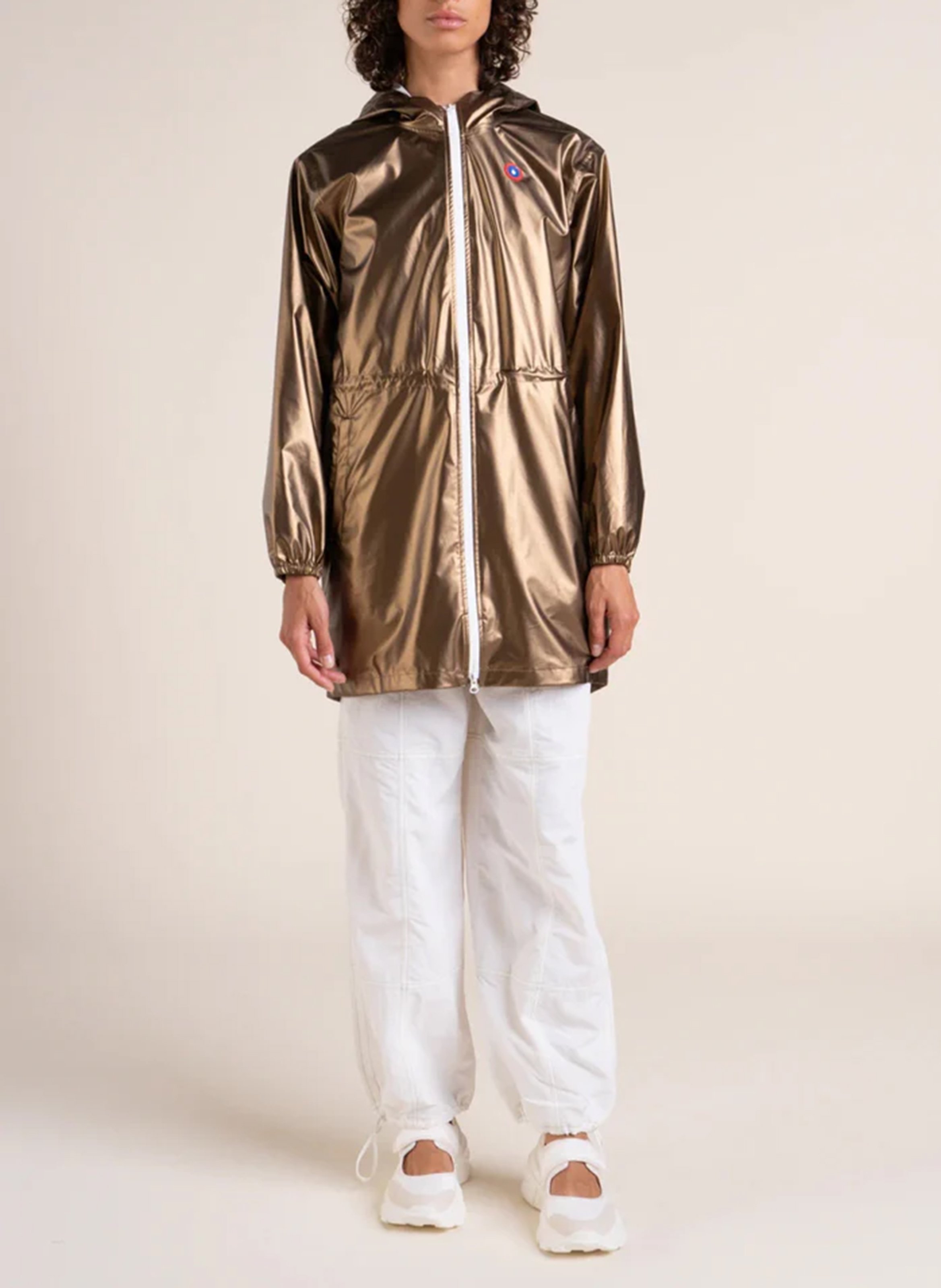 Imperméable à capuche métallisé  FLOTTE Doré