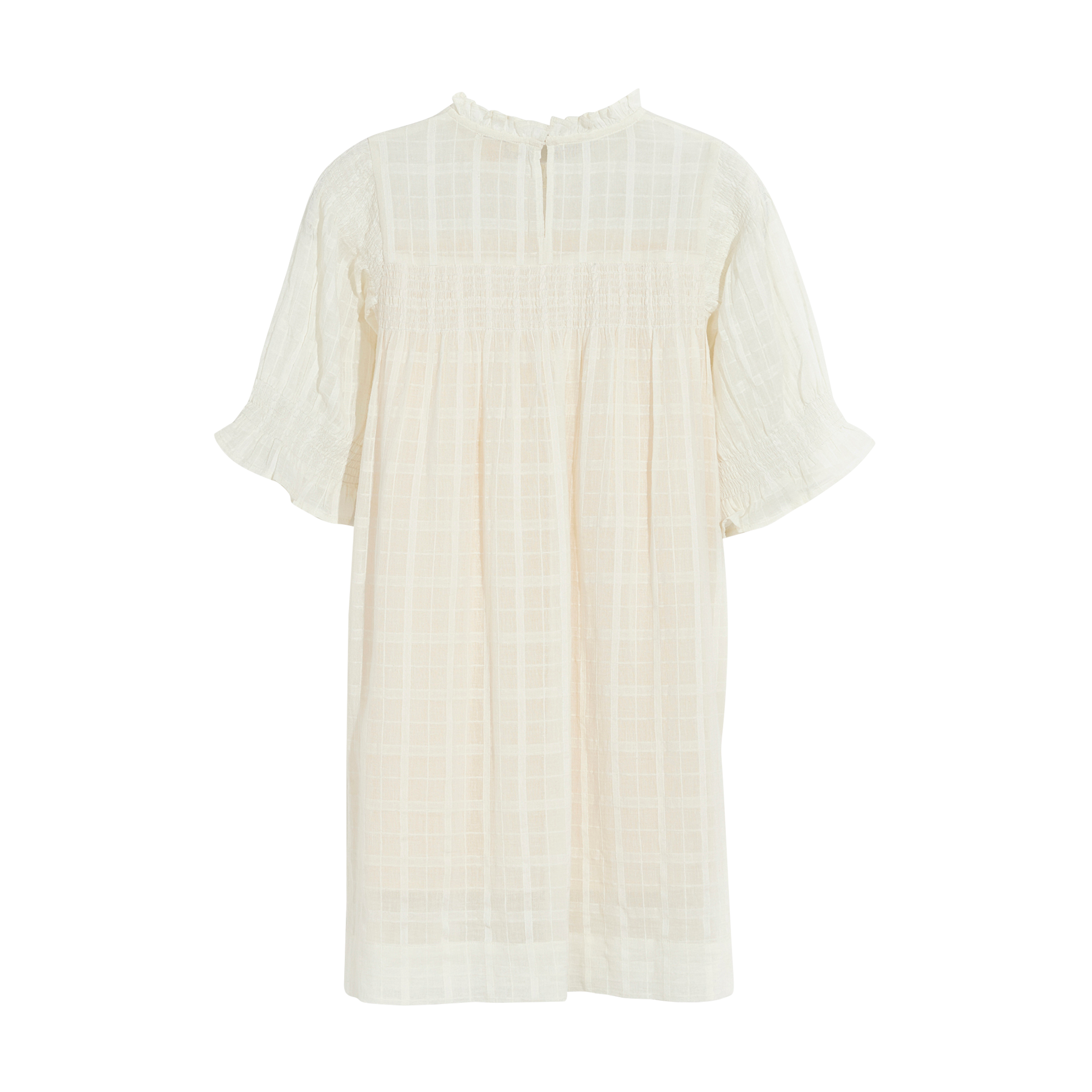 Short checked dress BELLEROSE White
