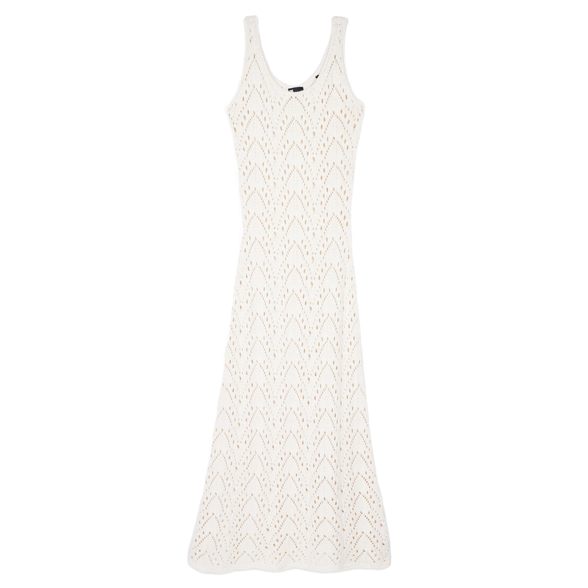 Robe longue ajustée en coton mélangé THE KOOPLES Blanc