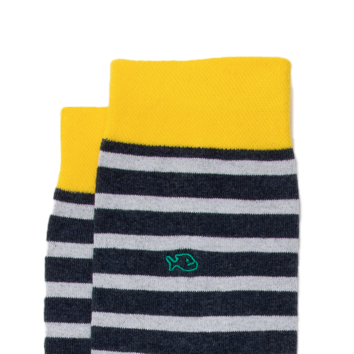 Combed cotton socks with wide stripes BILLYBELT Black