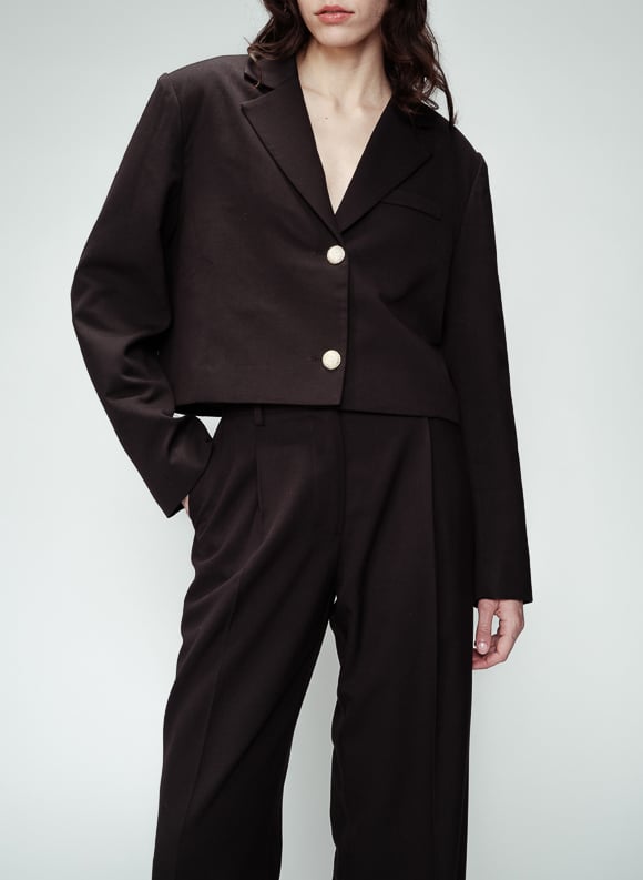 Blazer droit col tailleur GRACE ET MILA