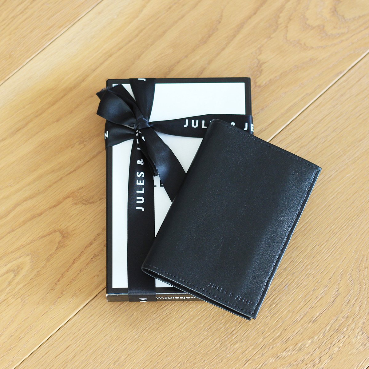 Grained leather wallet JULES & JENN Black