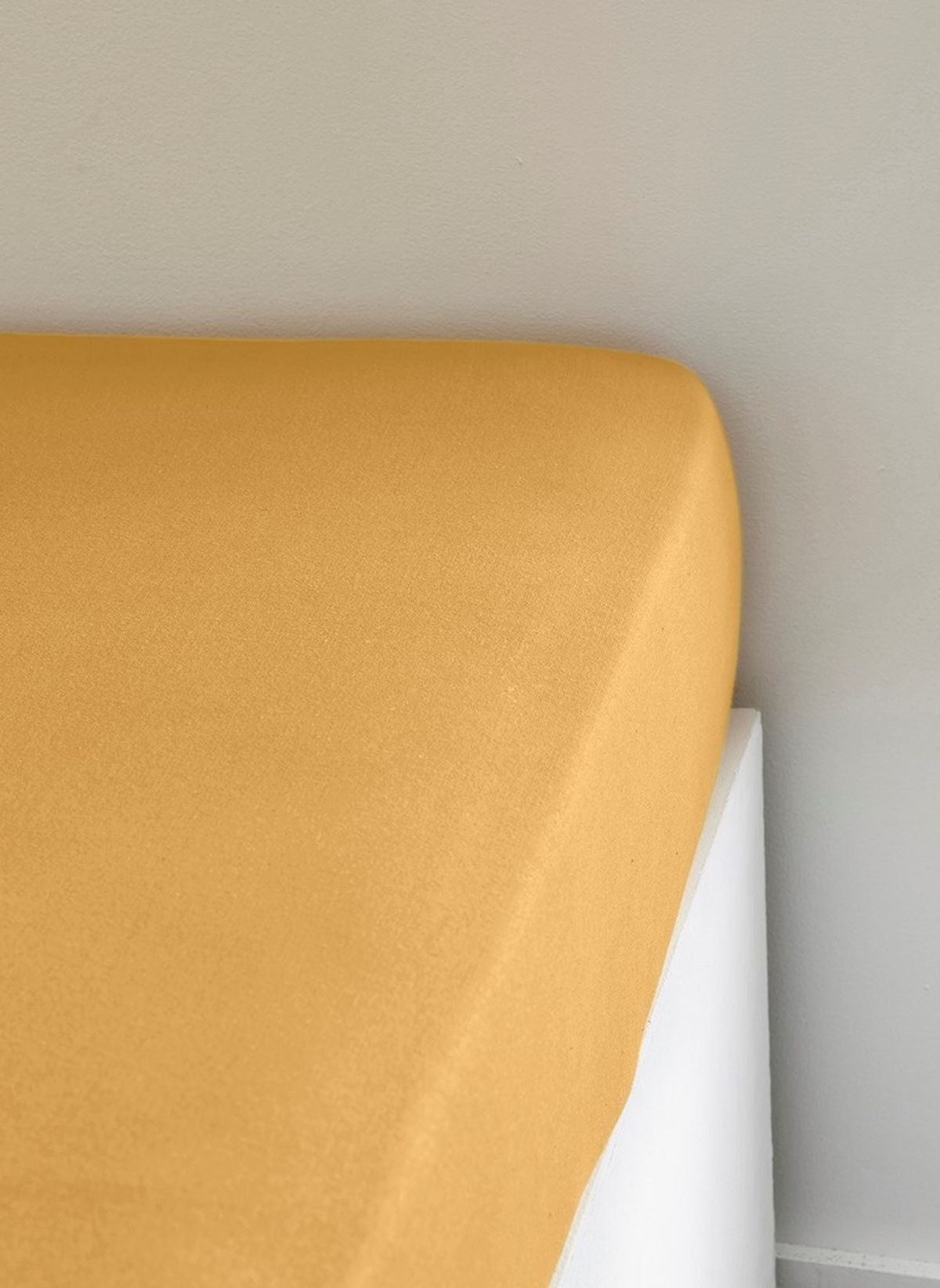Drap housse  uni en coton TODAY LINGE DE MAISON Jaune