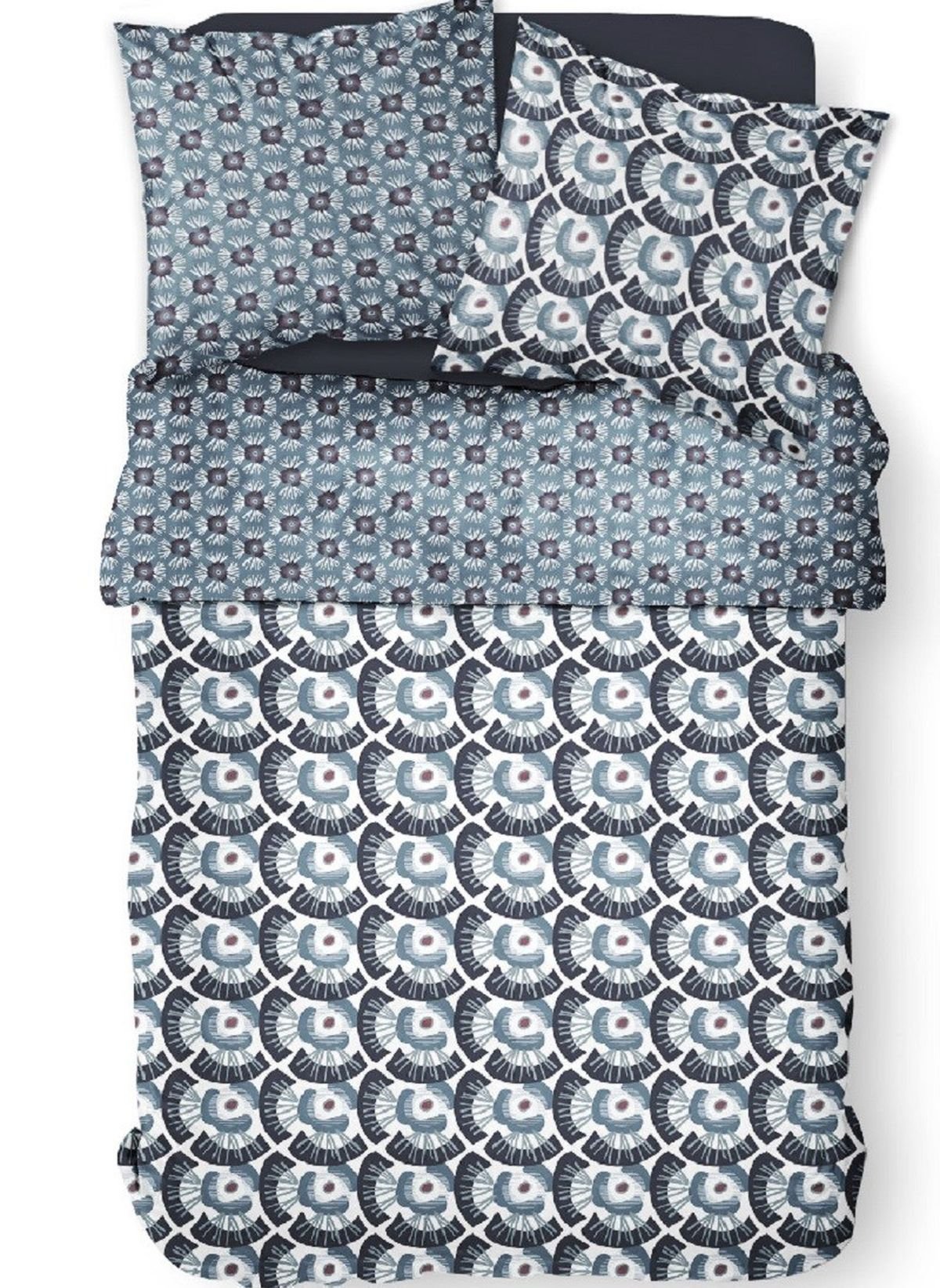 Printed cotton bedding set TODAY LINGE DE MAISON Blue
