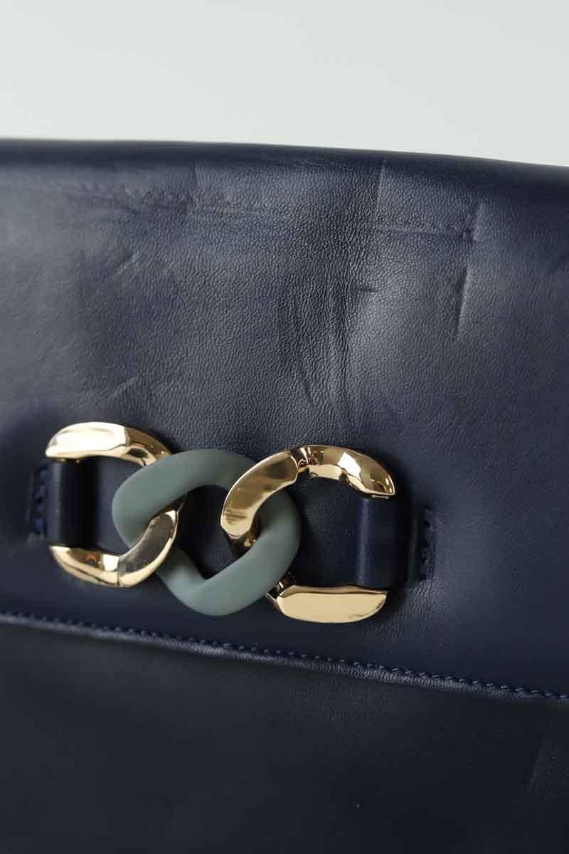 Leather messenger bag LK BENNETT - Seconde Main Blue