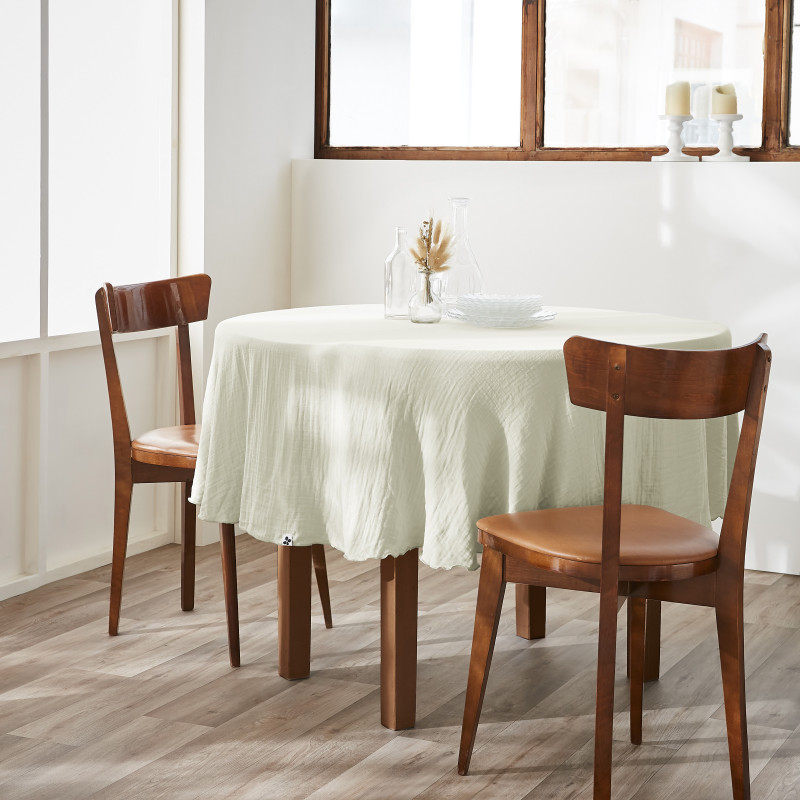 Cotton gauze tablecloth  Vert d'eau