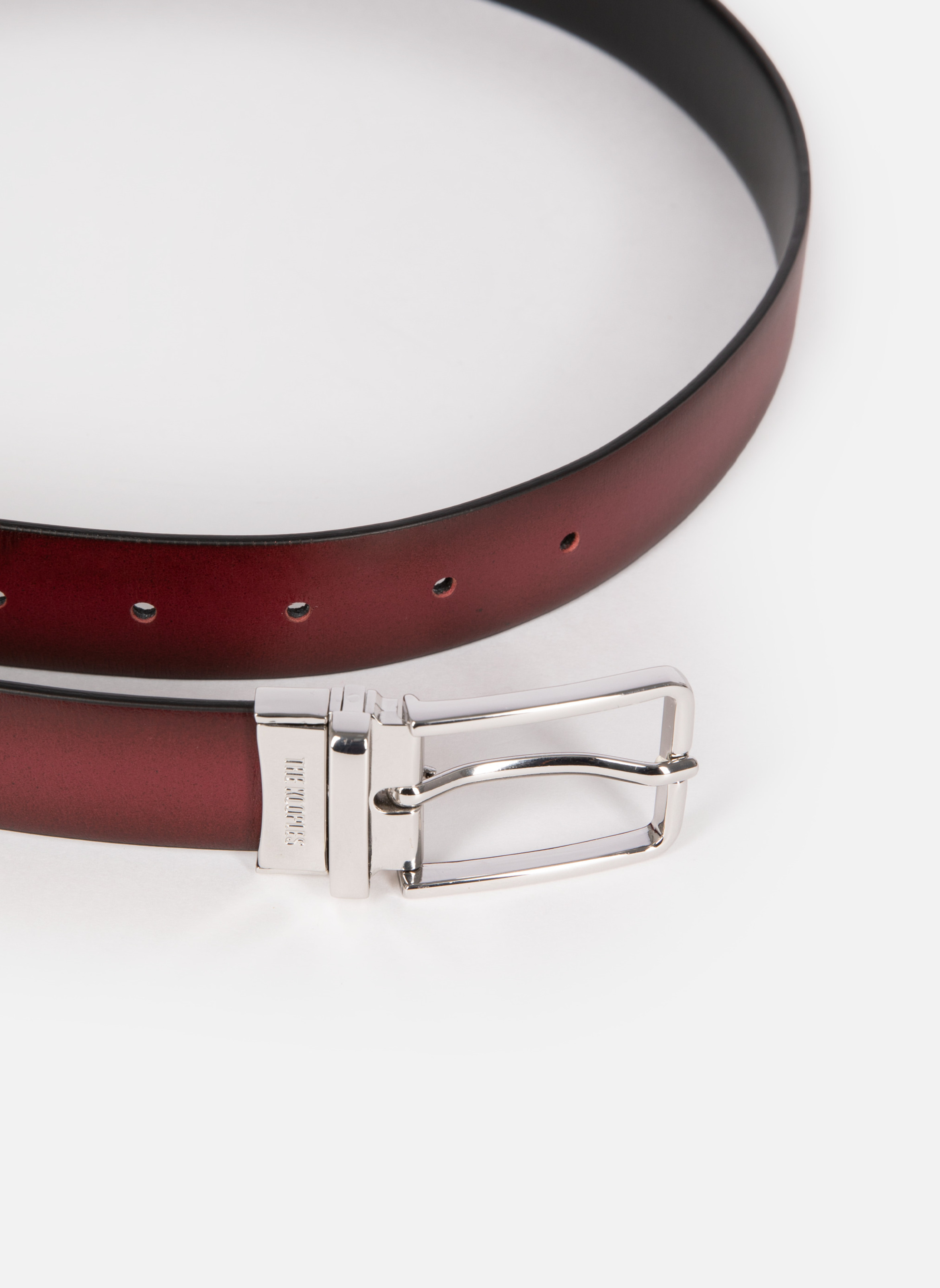 Bicolor reversible leather belt THE KOOPLES Black