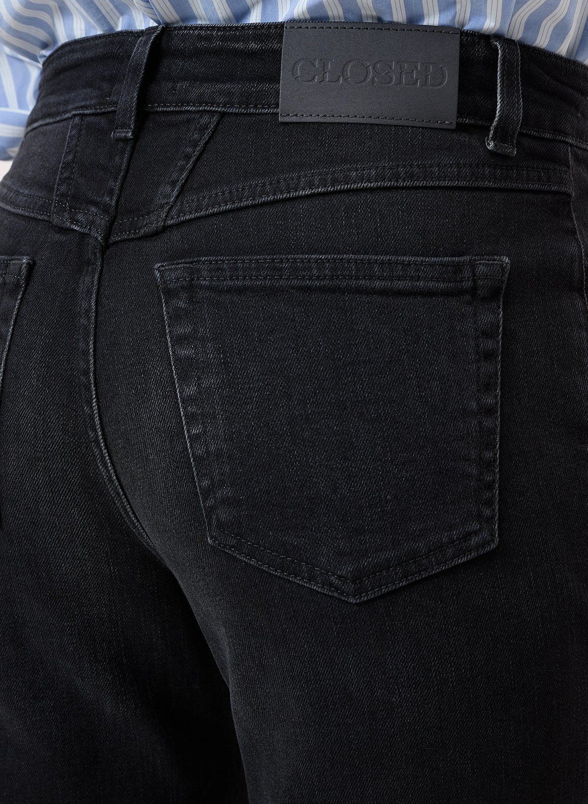 Cotton-blend straight jeans CLOSED Grey