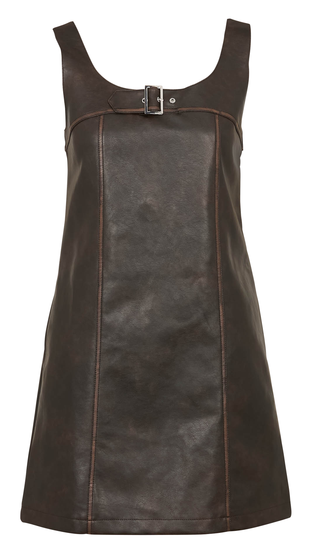 Kurzes Kleid mit Rundhalsausschnitt LIU JO Braun