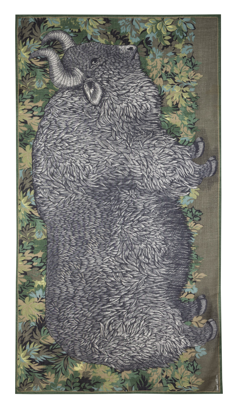 Tuch aus Wolle INOUI EDITIONS Khaki