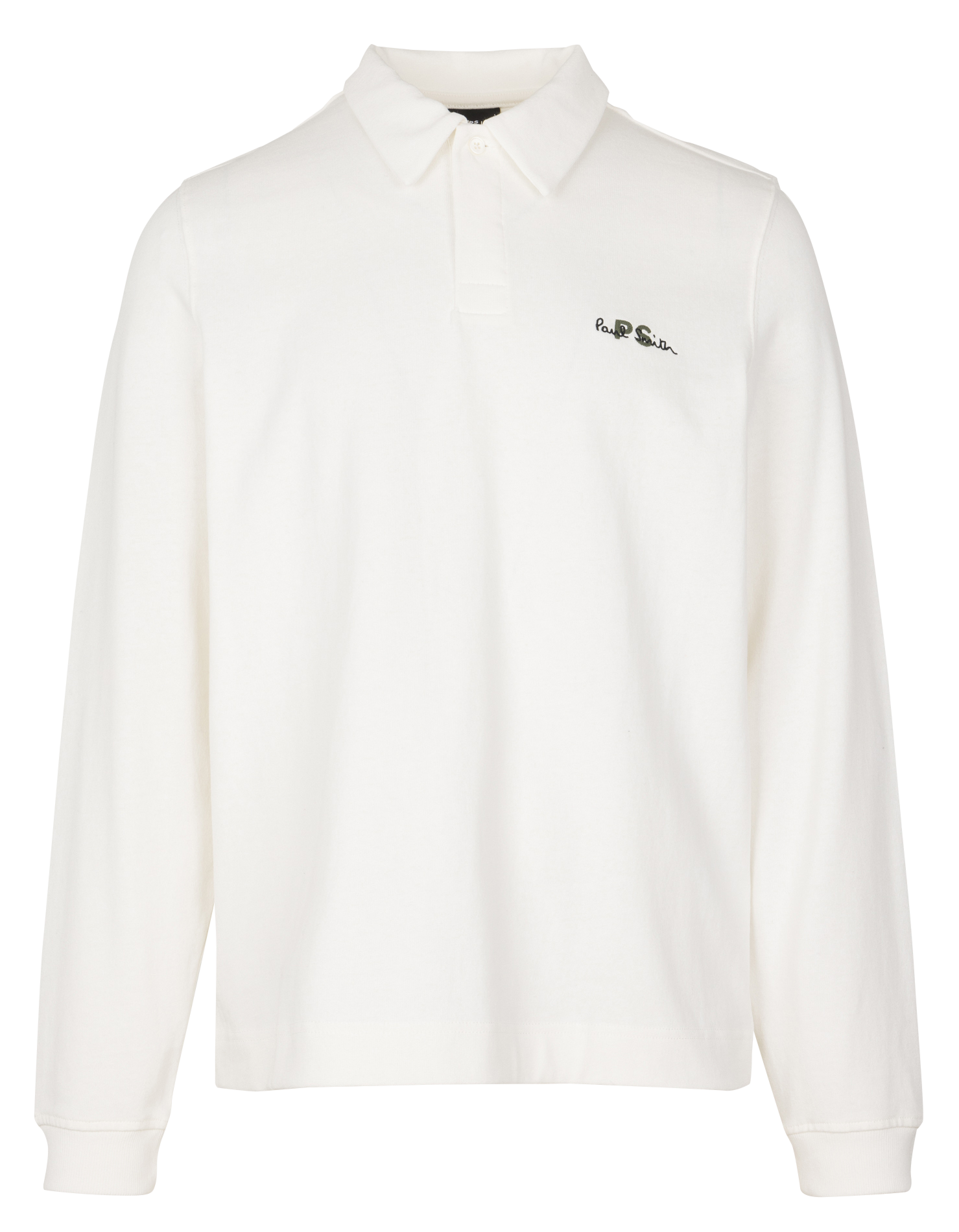 Regular long-sleeved polo with chest embroidery PAUL SMITH White