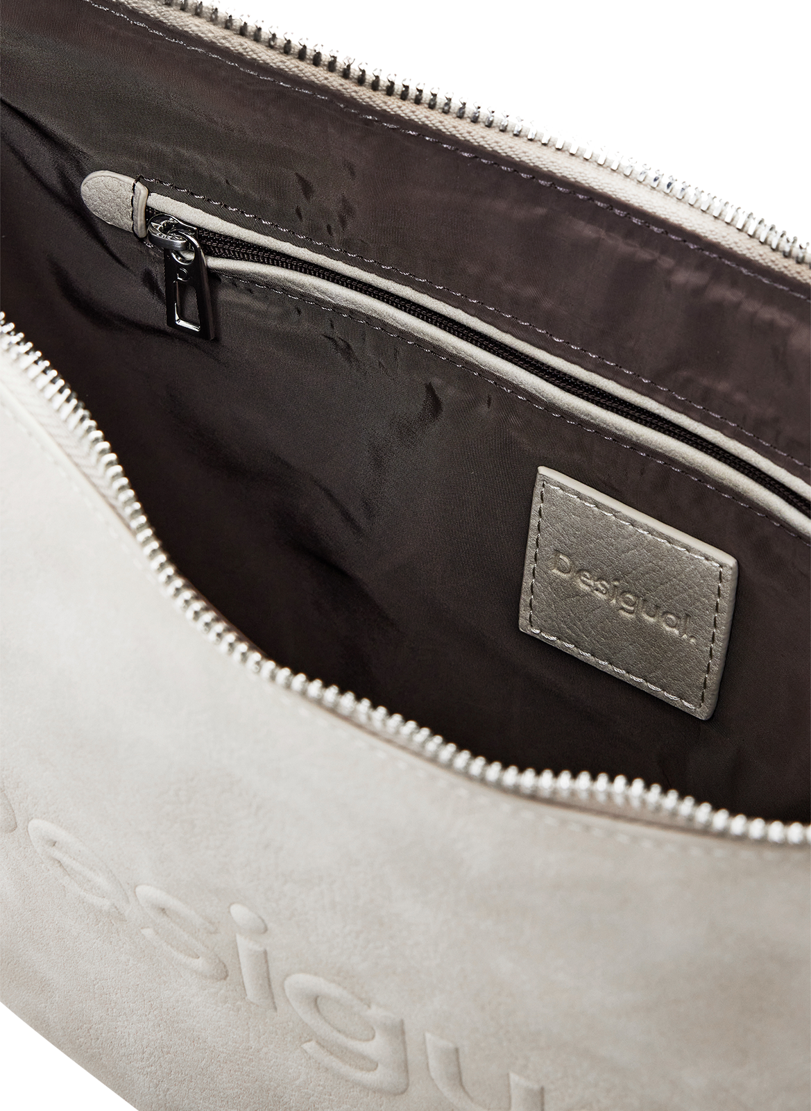 Mittlere einfarbige Tasche mit 3D-Logo DESIGUAL Braun