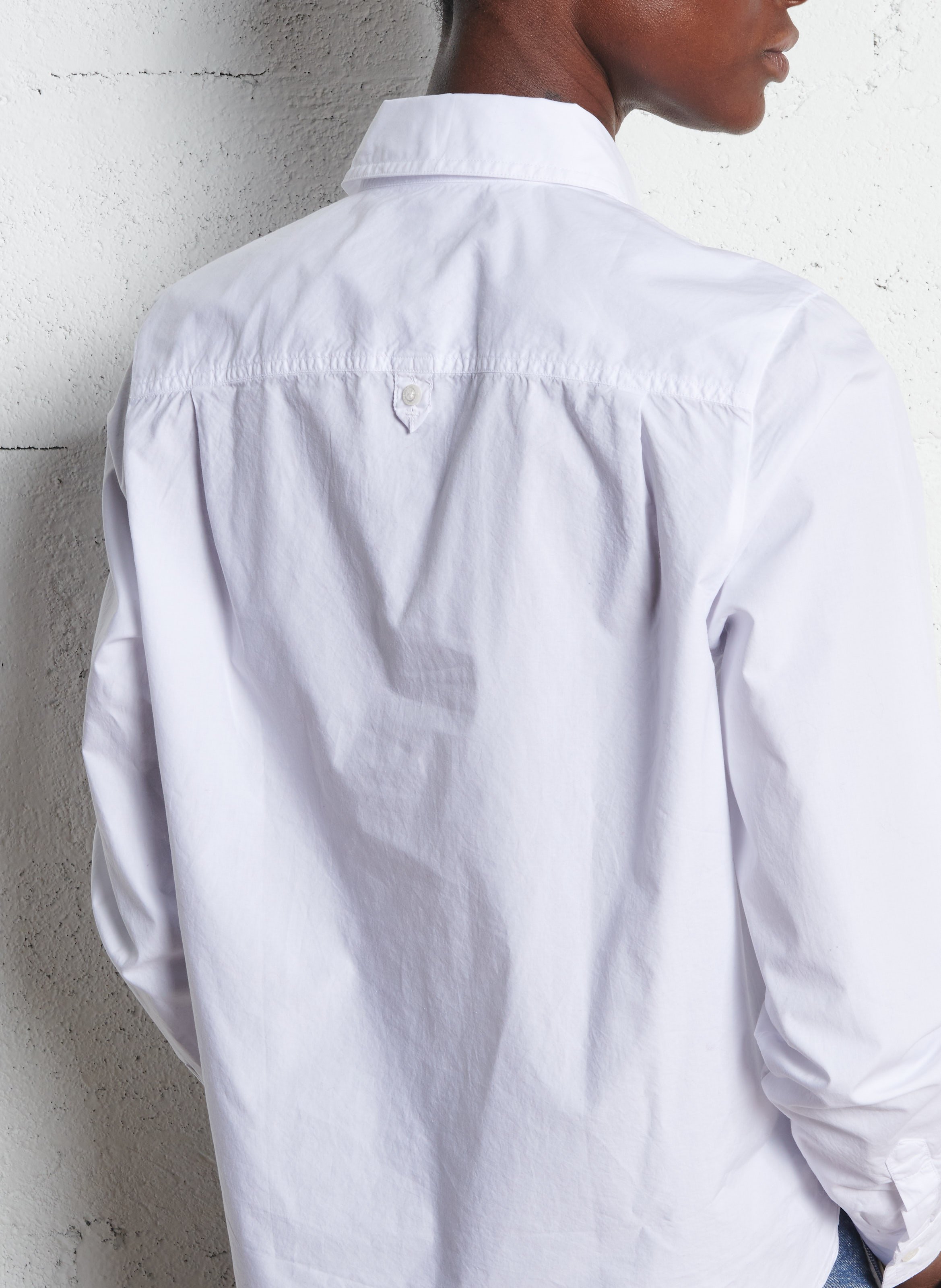 Chemise ample col classique en coton BENSIMON Blanc