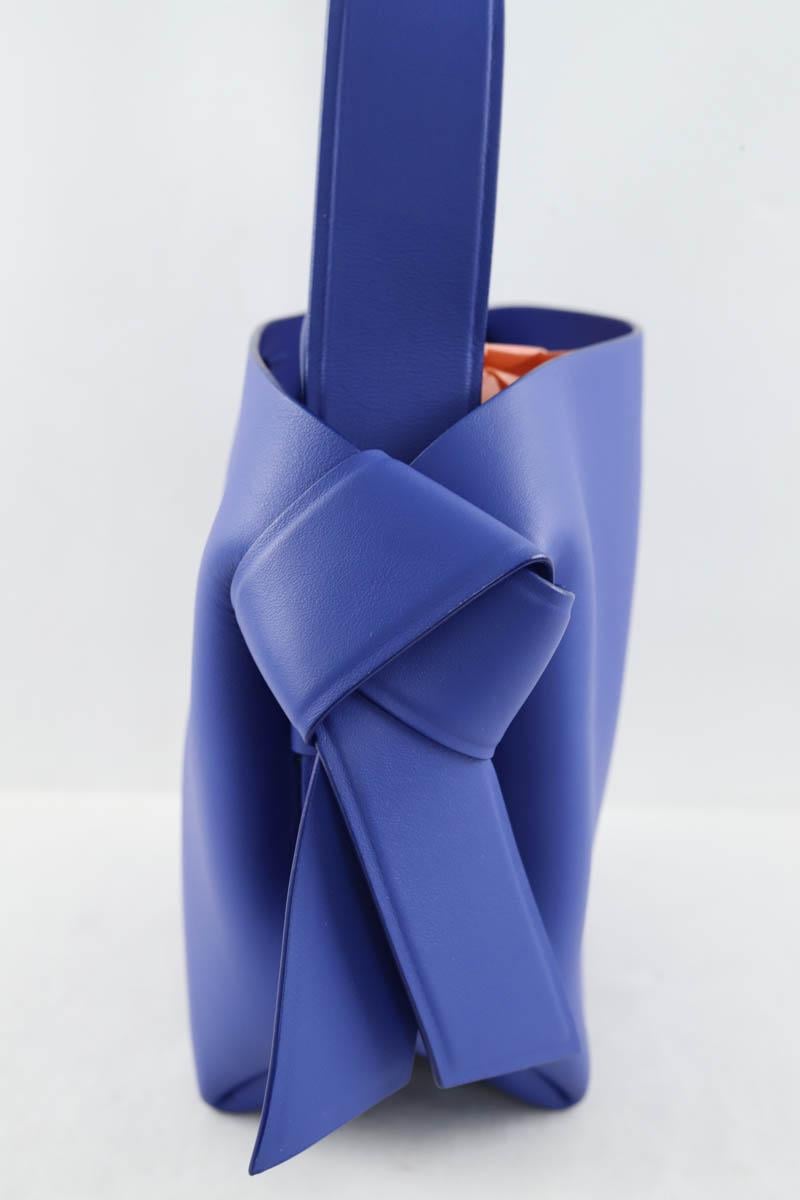 Leather messenger bag ACNE STUDIOS - Seconde Main Blue