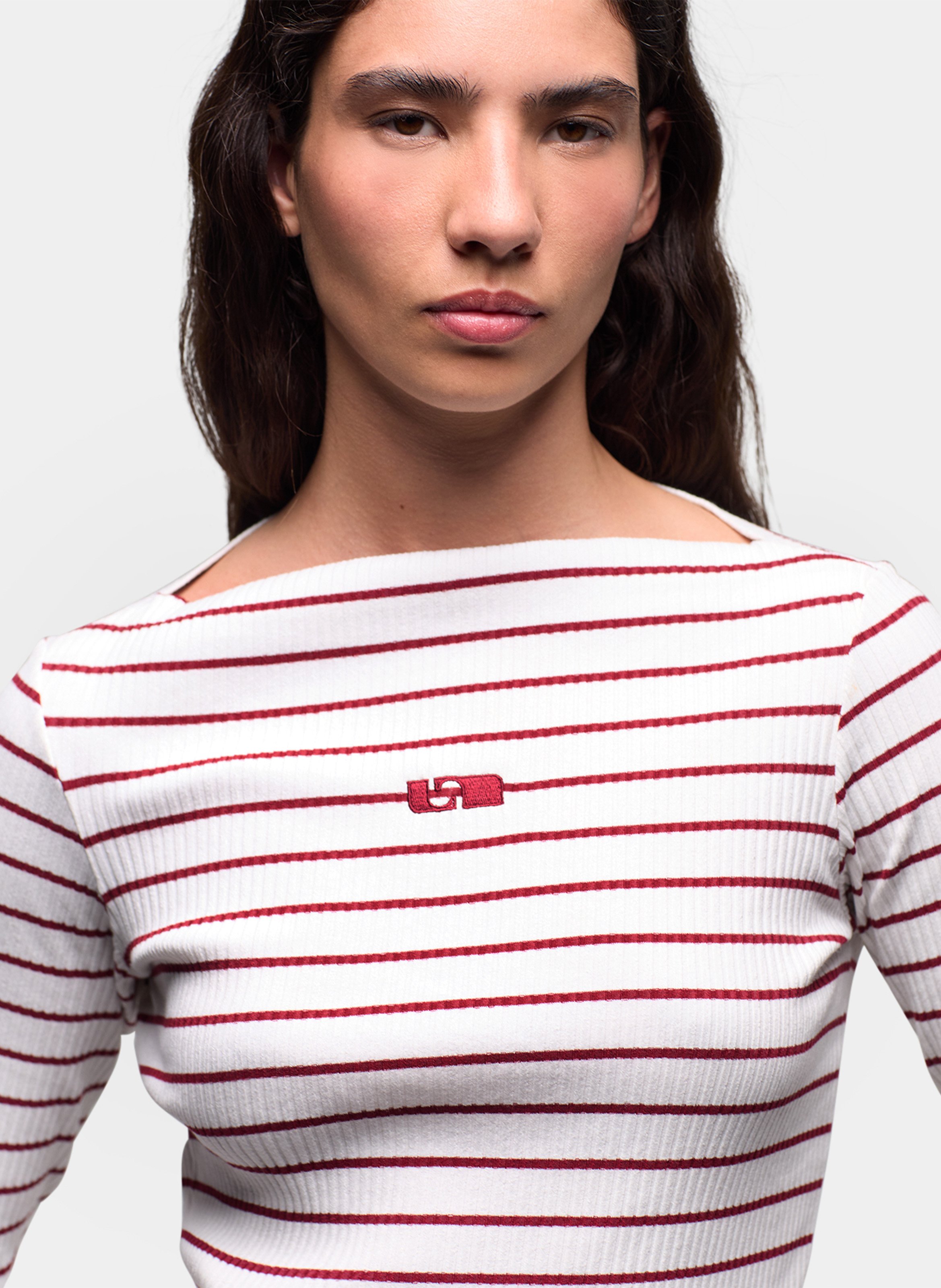 Round-neck striped T-shirt LAAGAM Red