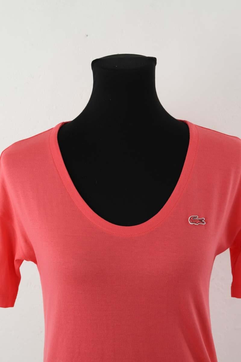 Cotton T-shirt LACOSTE - SECONDE MAIN Pink