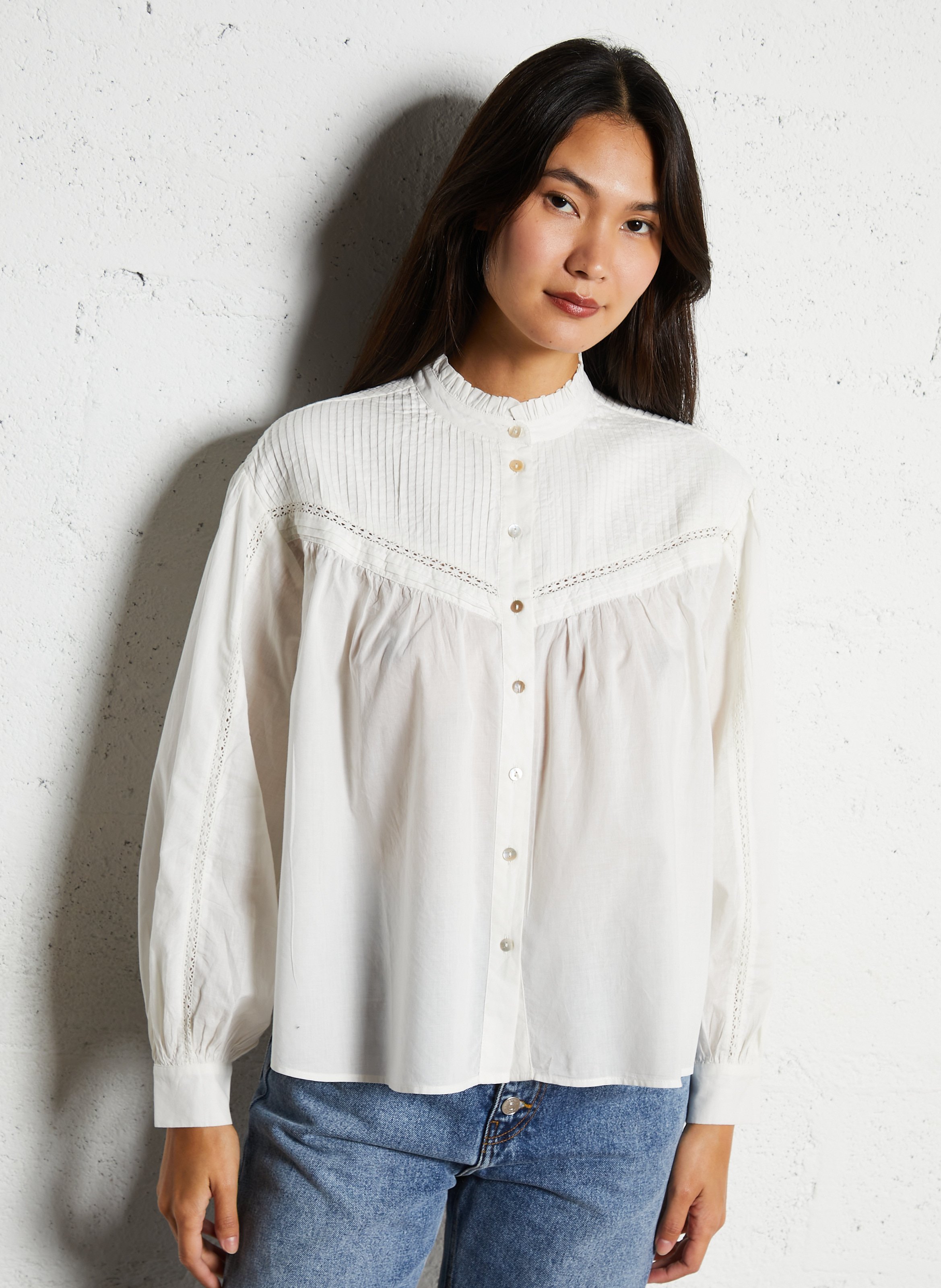 Victorian collar cotton blouse HOD PARIS