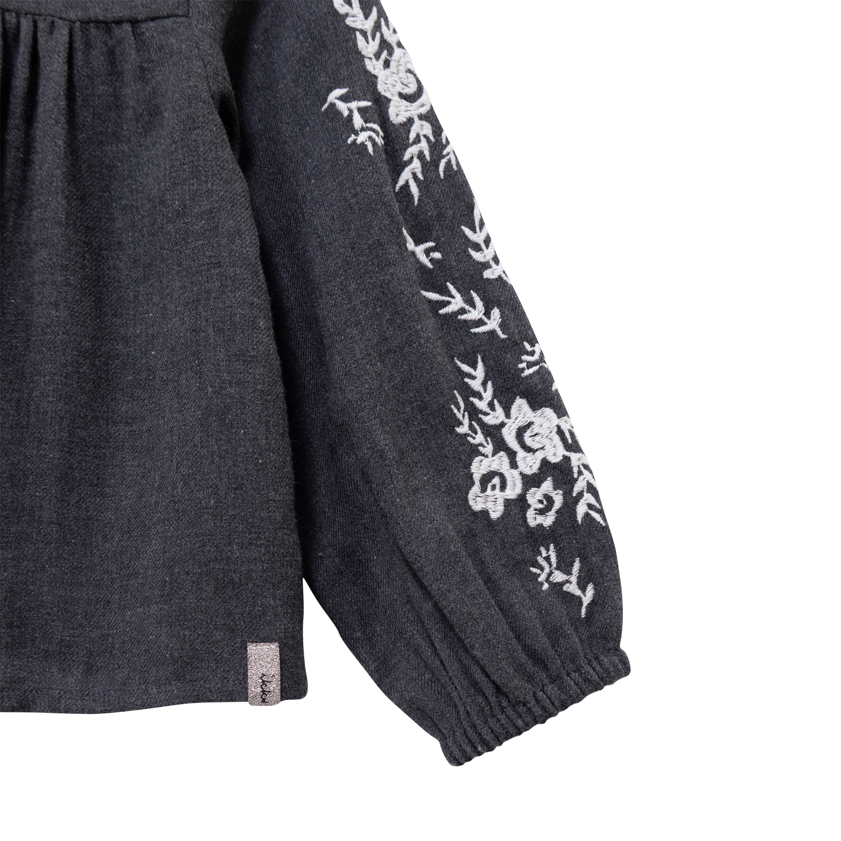 Oversize-Baumwollbluse mit Rundhalskragen IKKS JUNIOR Grau