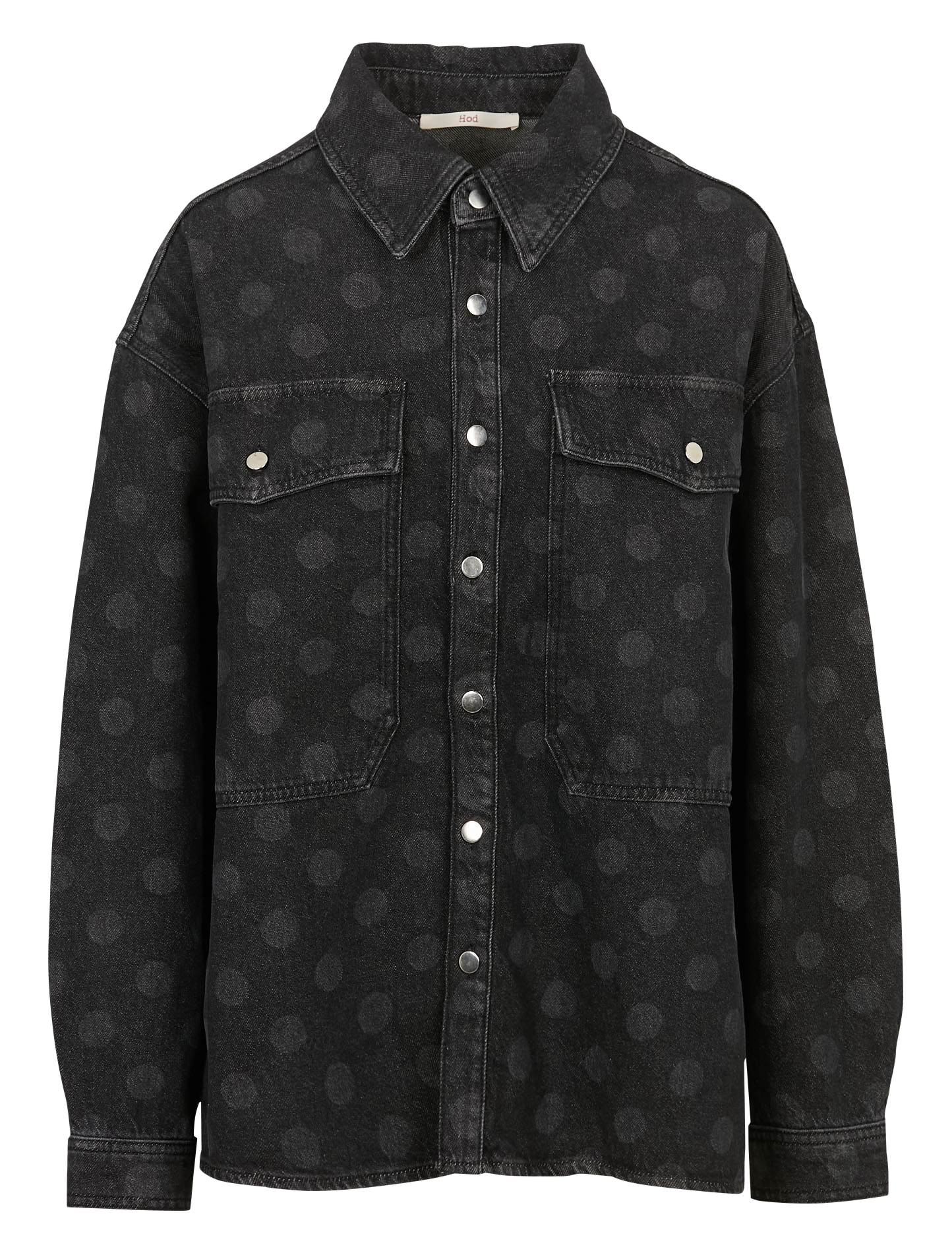Oversized classic collar cotton overshirt HOD PARIS Black
