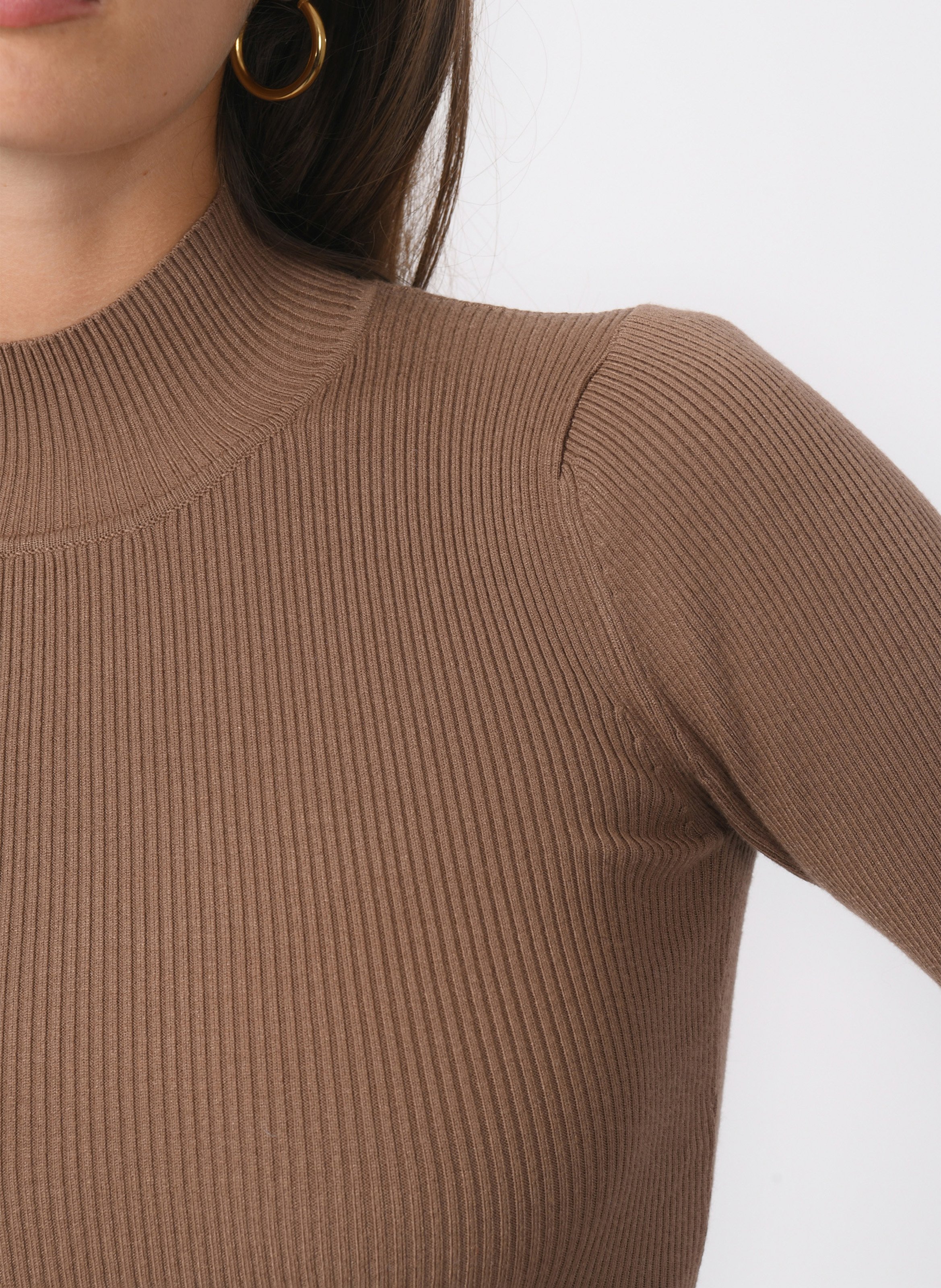 Pull col roulé  KOOKAI Marron