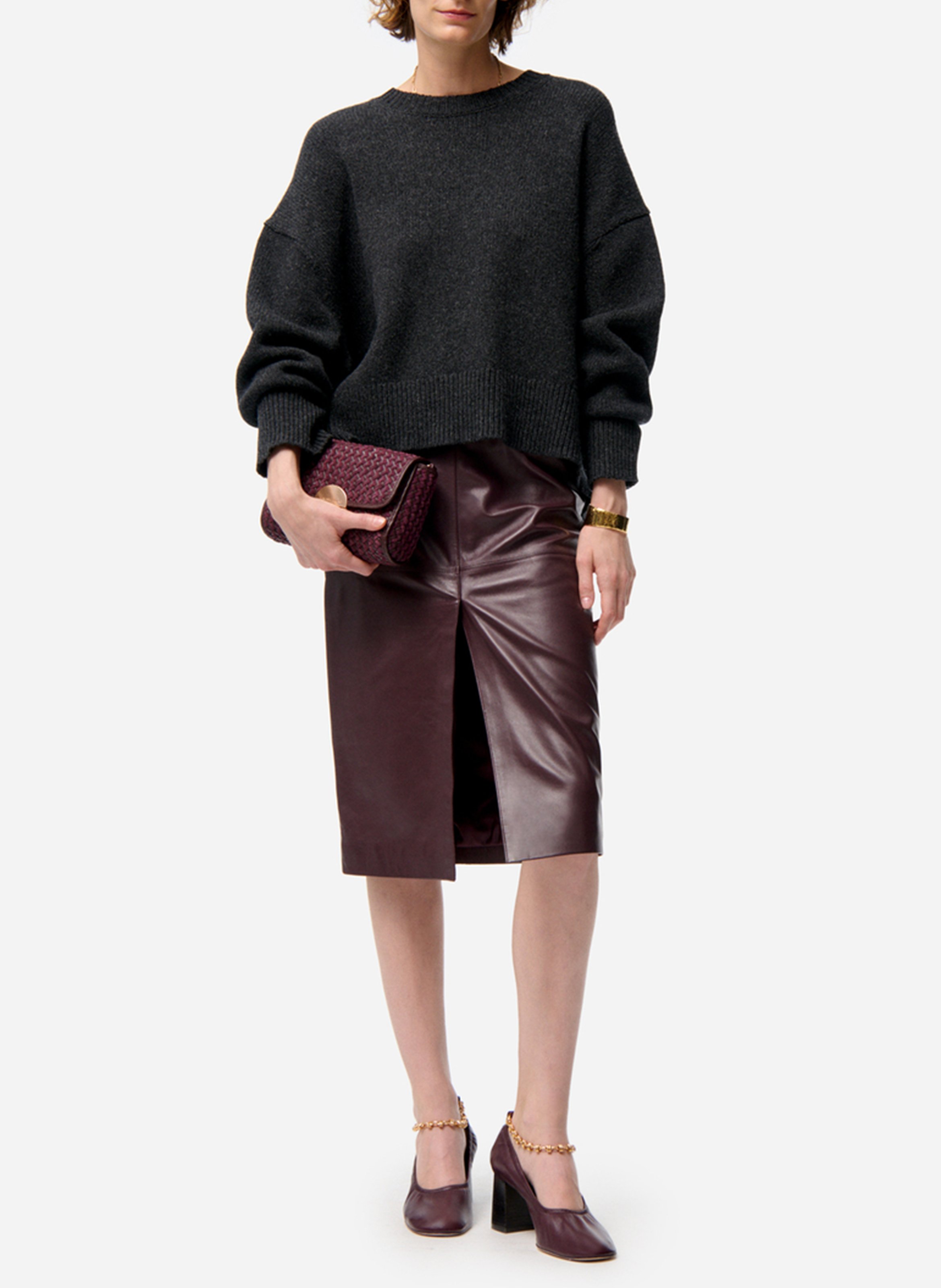 Abidjan wool round-neck sweater VANESSA BRUNO Grey