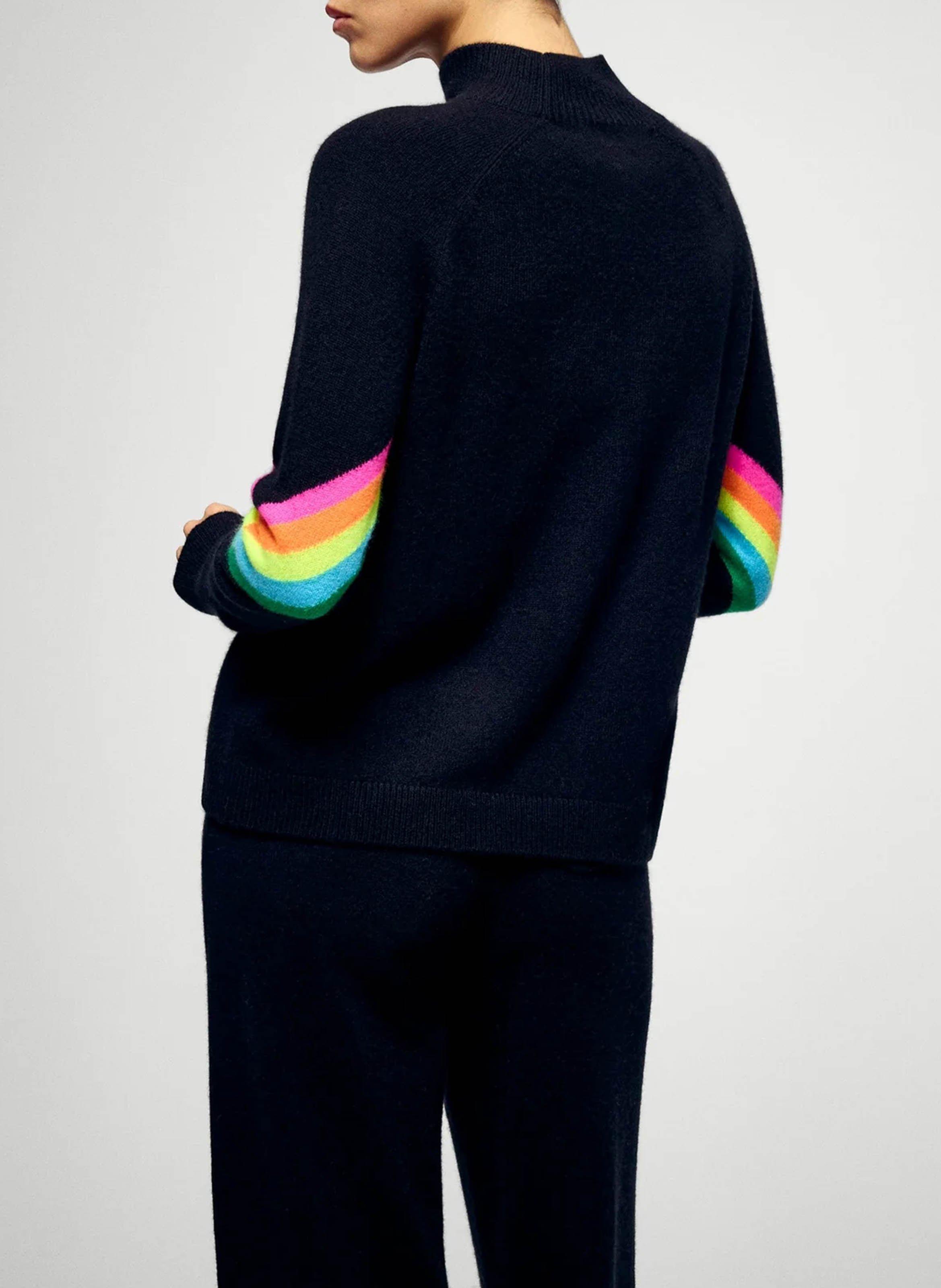 Pull oversize col montant en cachemire FROM FUTURE Noir