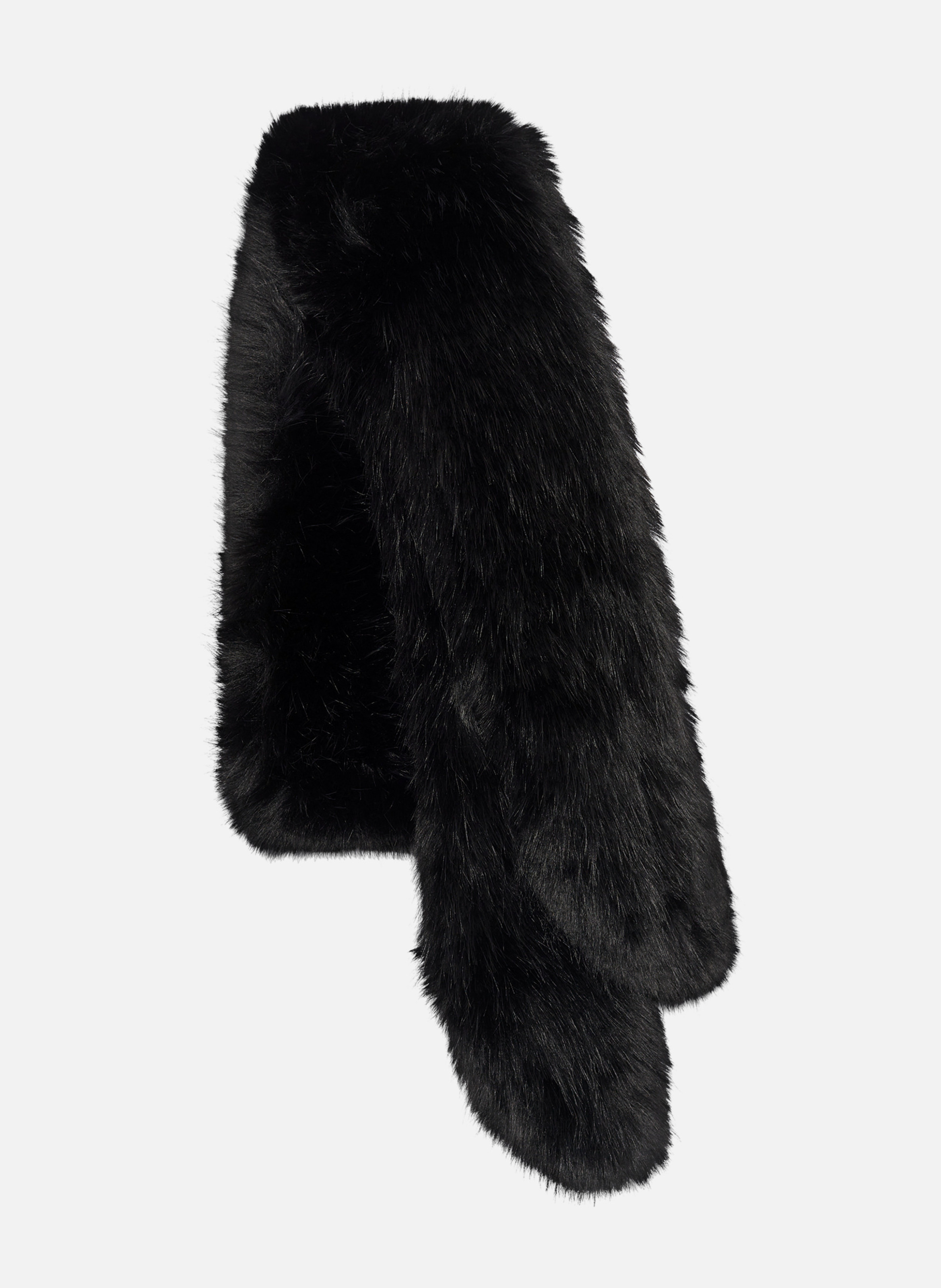 Faux fur collar Black