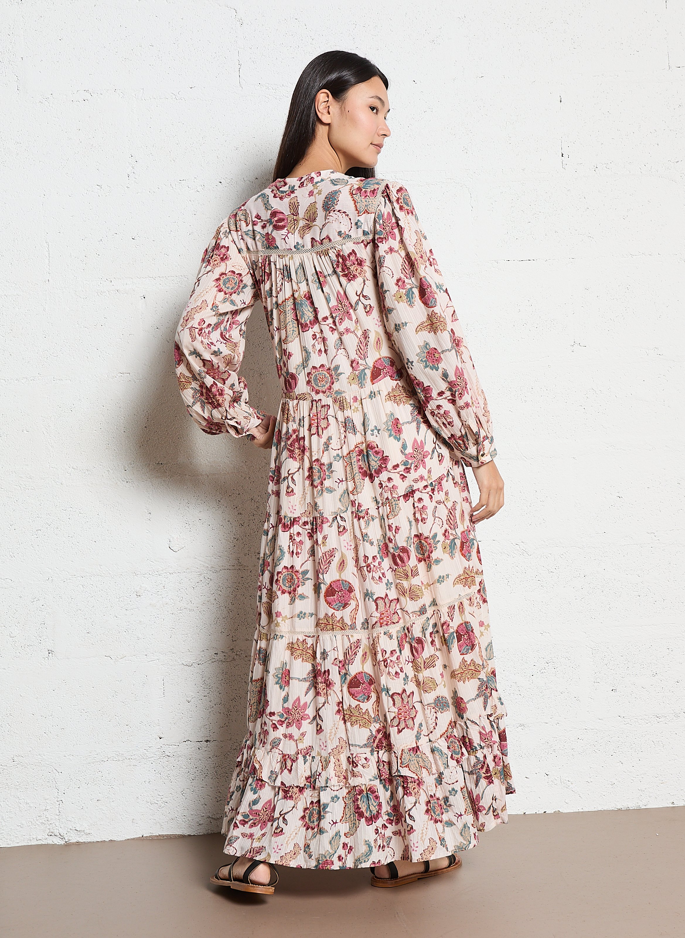 Long henley dress MAISON HOTEL Pink