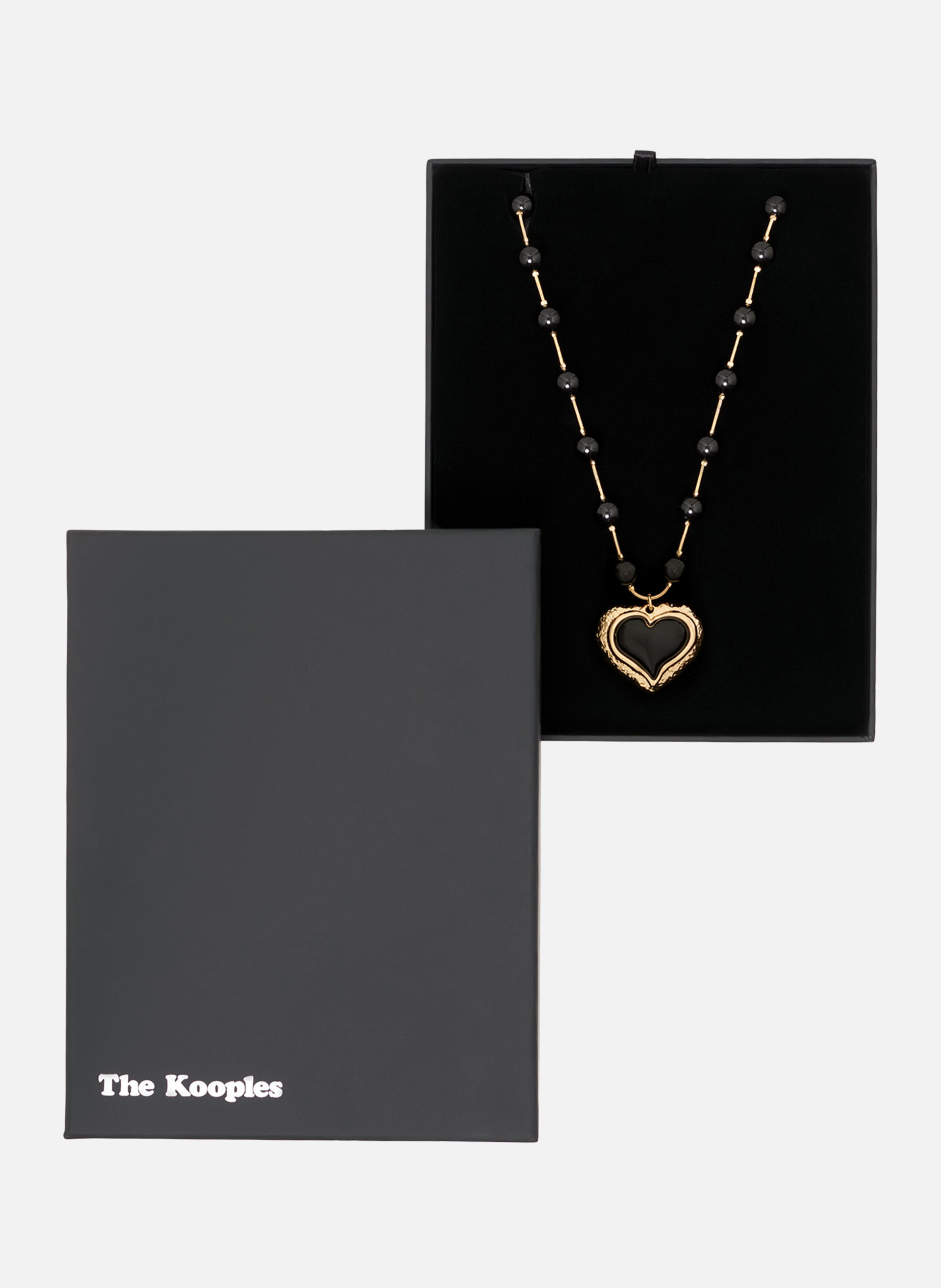 Pearl necklace with heart pendant THE KOOPLES Yellow