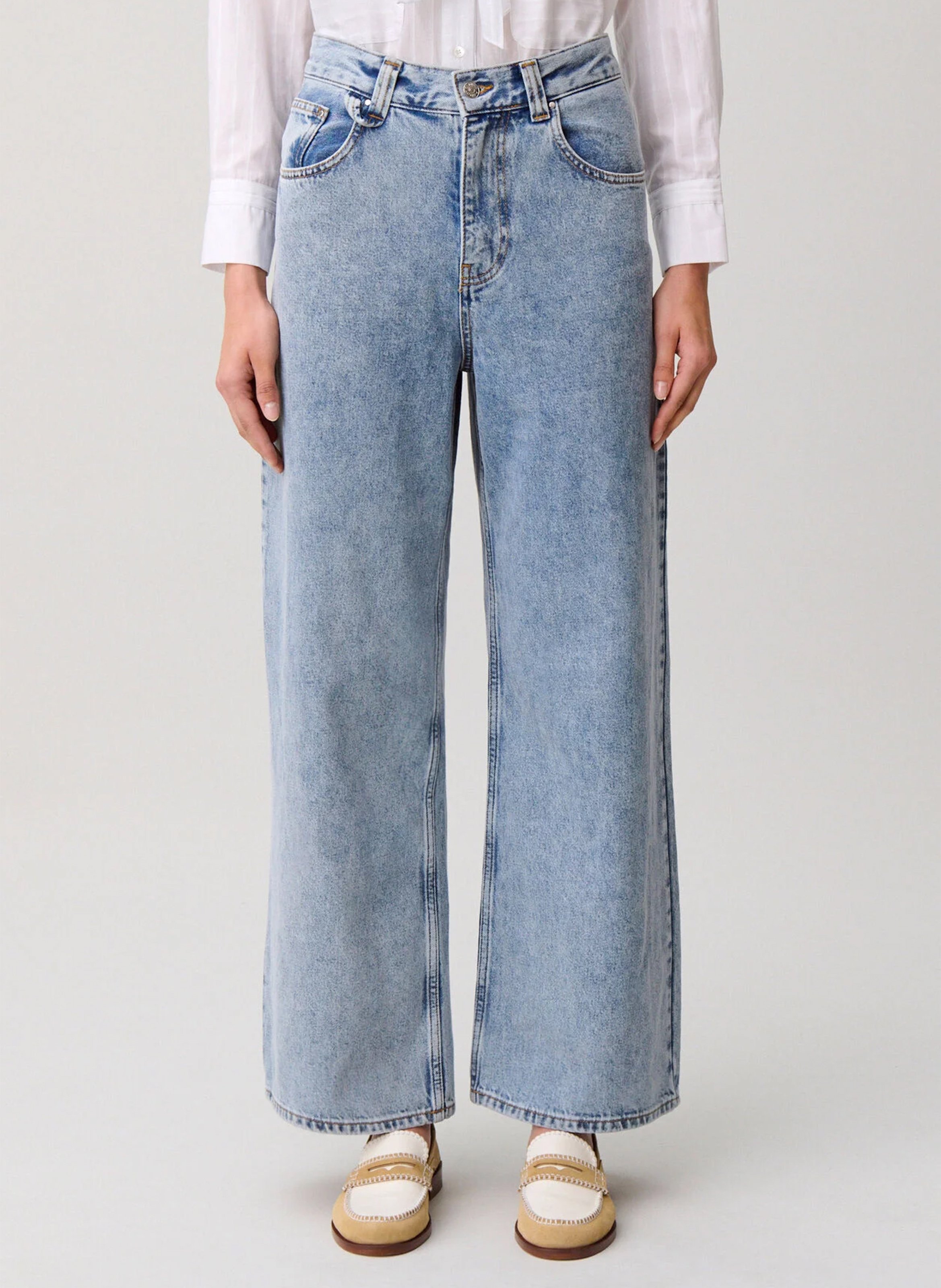 Jean large en coton CLAUDIE PIERLOT Bleu