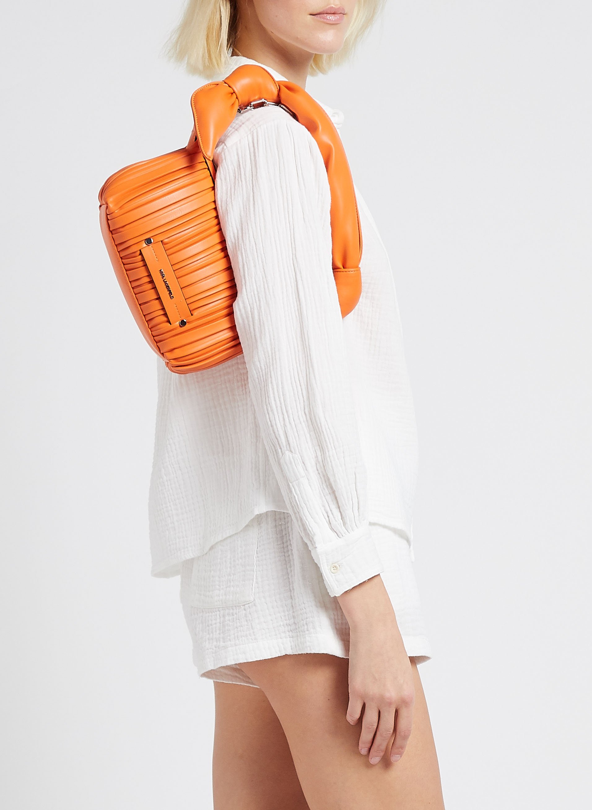 Sac porté épaule plissé et matelassé KARL LAGERFELD Orange