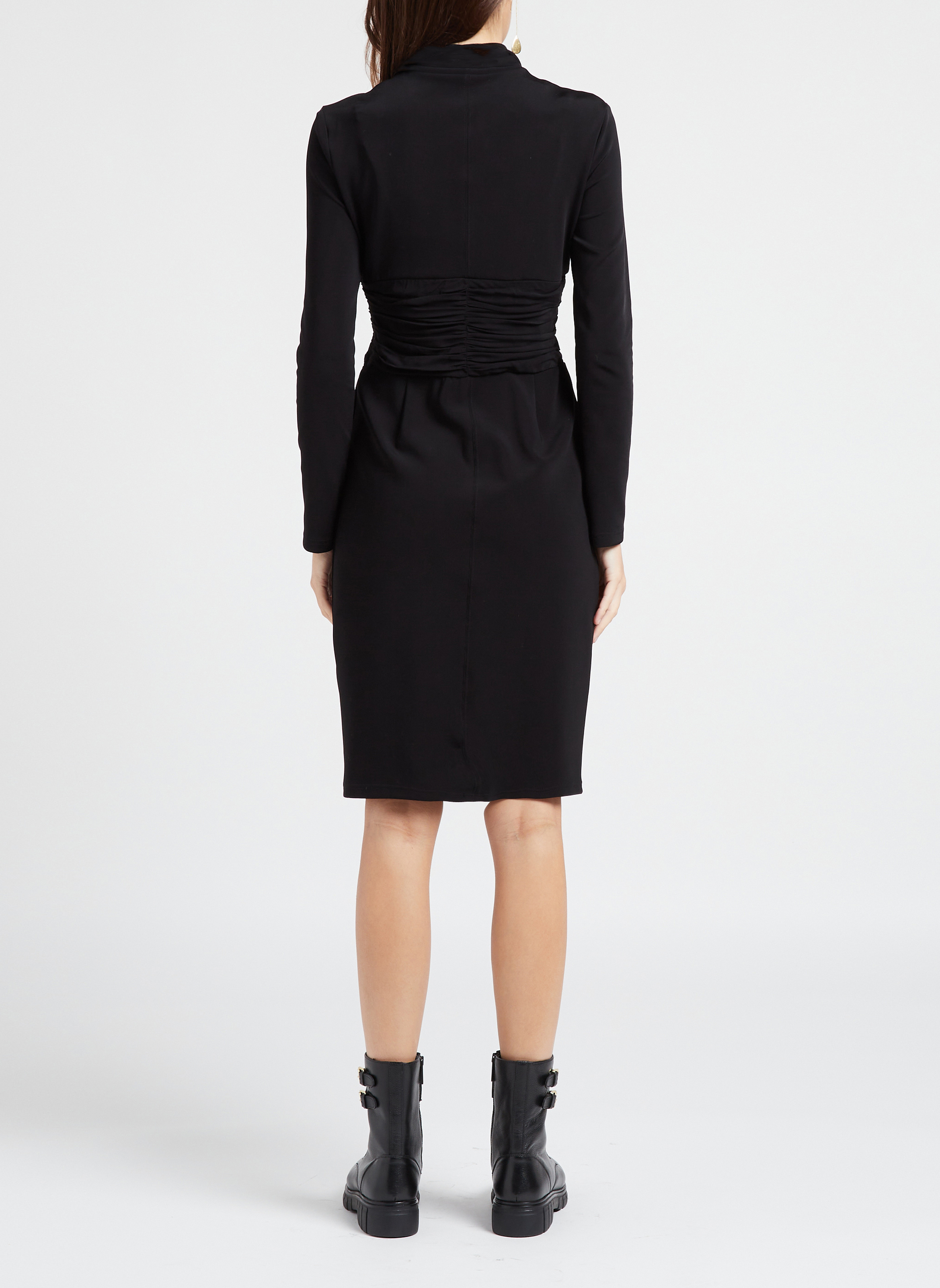 Midikleid mit klassischem Kragen PINKO Schwarz