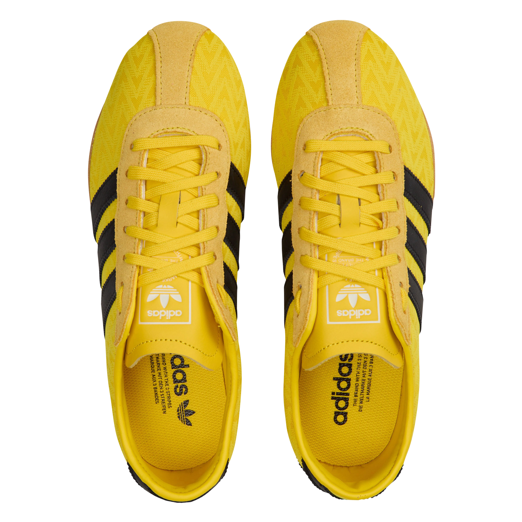 Baskets basses imprimées ADIDAS Jaune