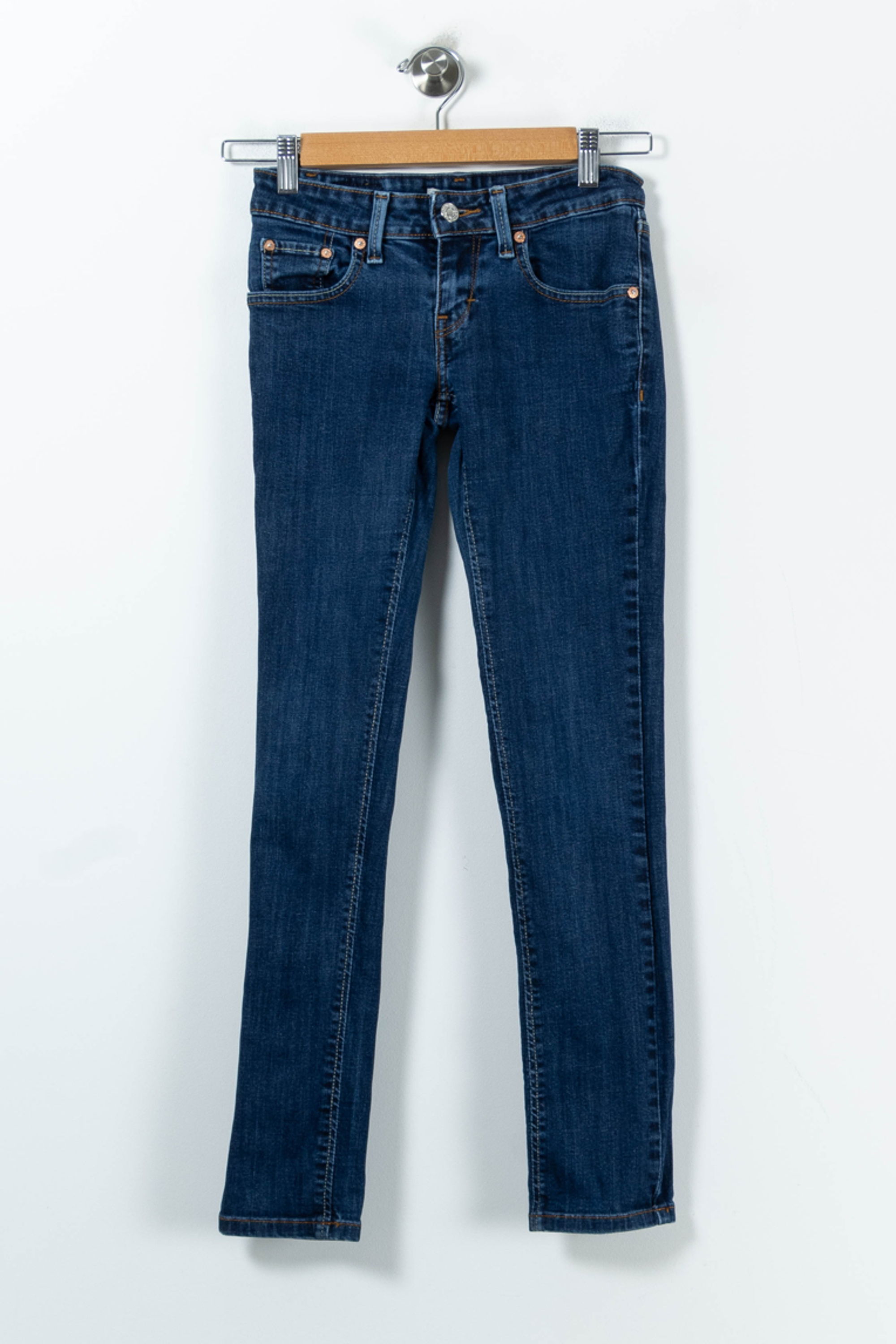 Cropped slim jeans with studs LEVI'S - Seconde main Blue