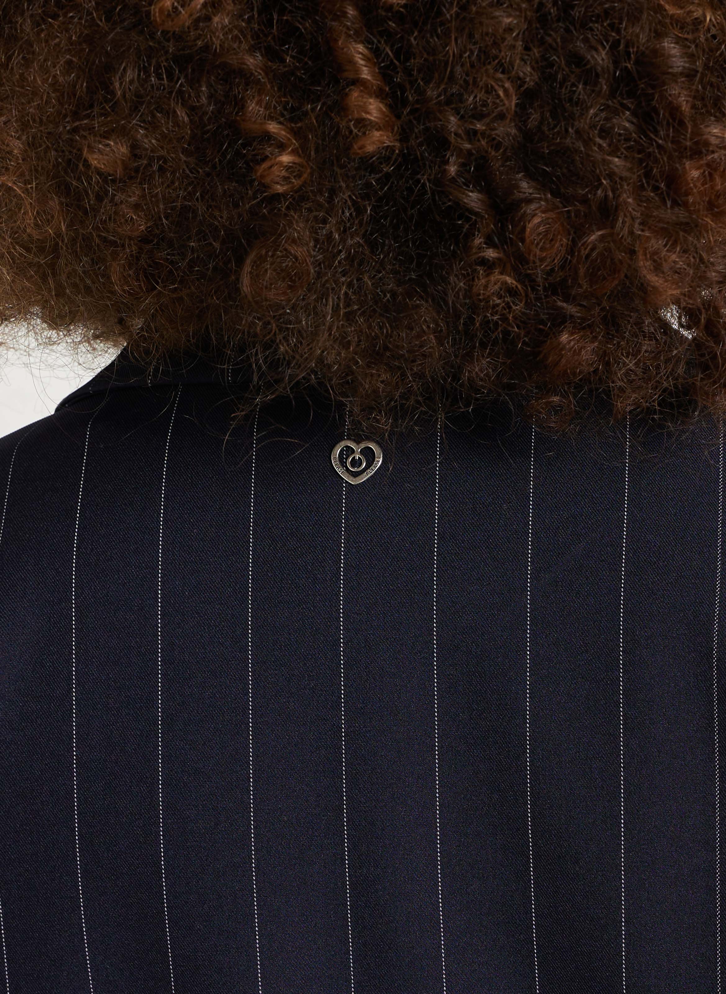 Sleeveless jacket with tailored collar PLEASE Blue