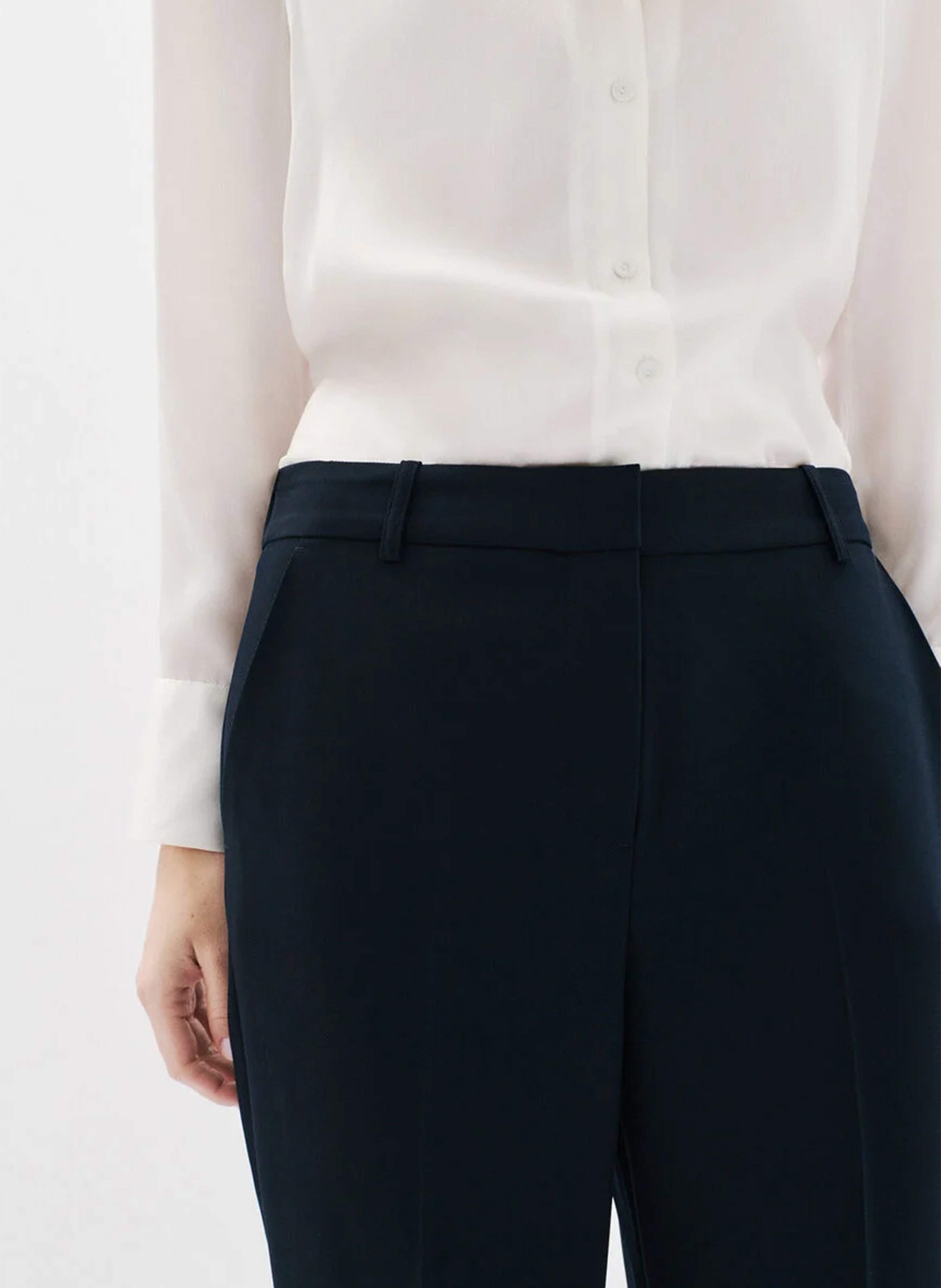 Pantalon droit CAROLL Bleu