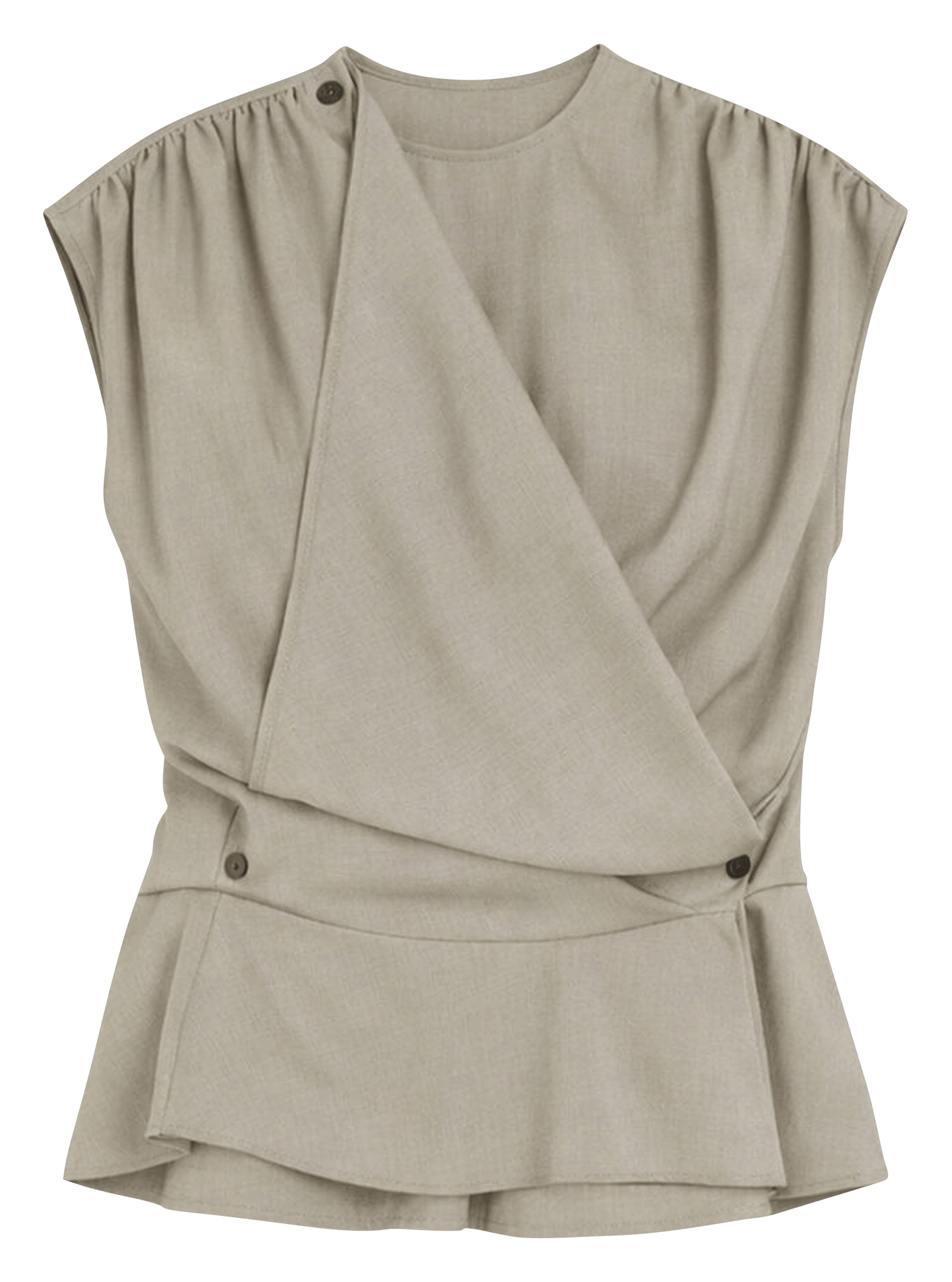 Ruimvallende top met ronde hals IRO Groen