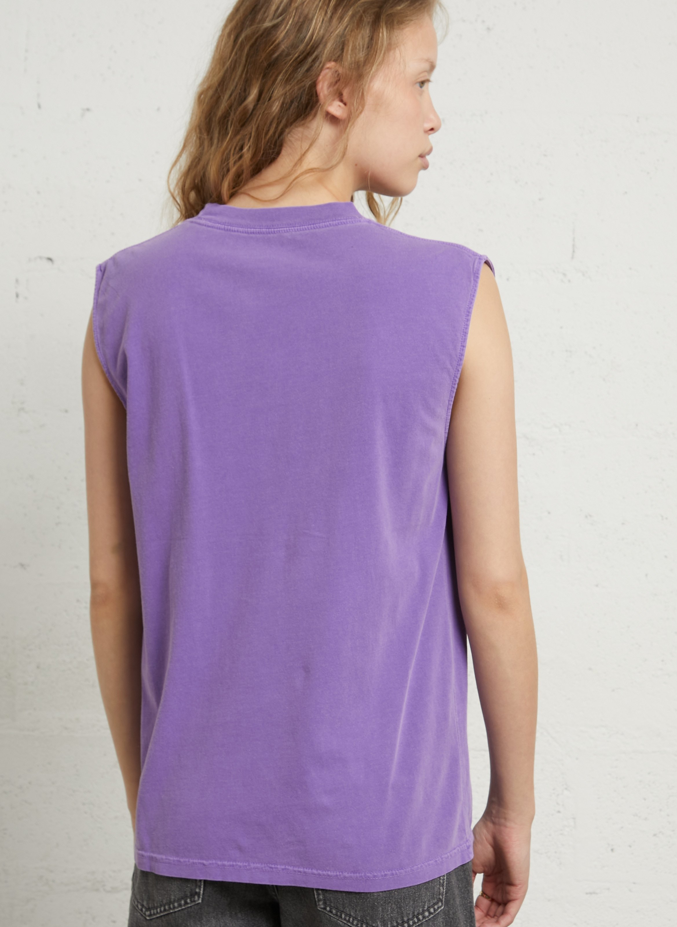 Gerade geschnittenes Baumwoll-Tanktop NEWTONE Violett