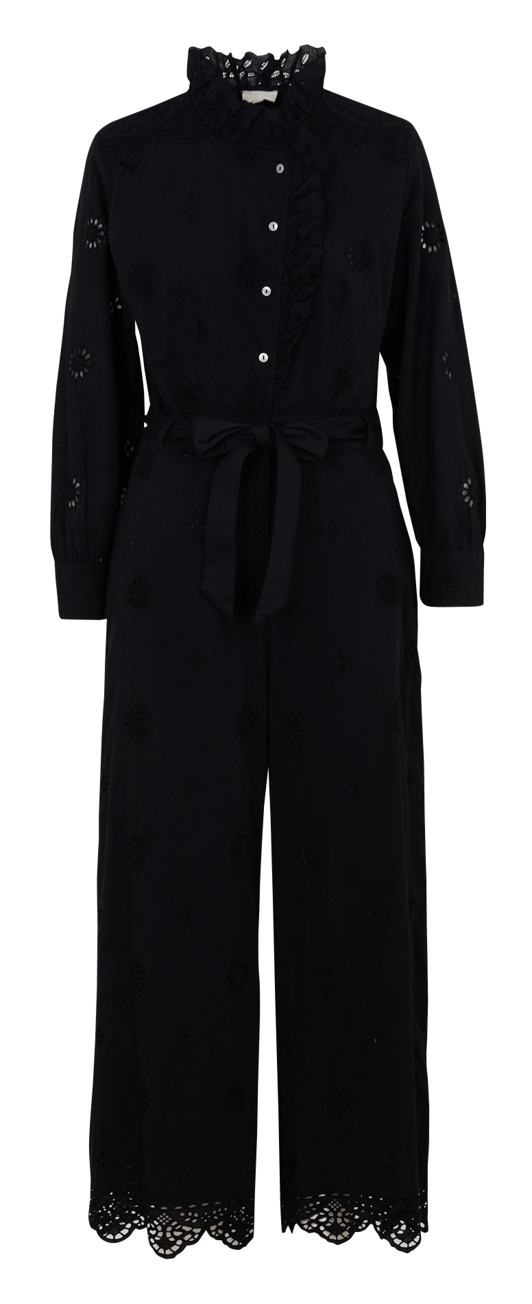 Overall met ronde hals van biologisch katoen LOUISE MISHA Zwart