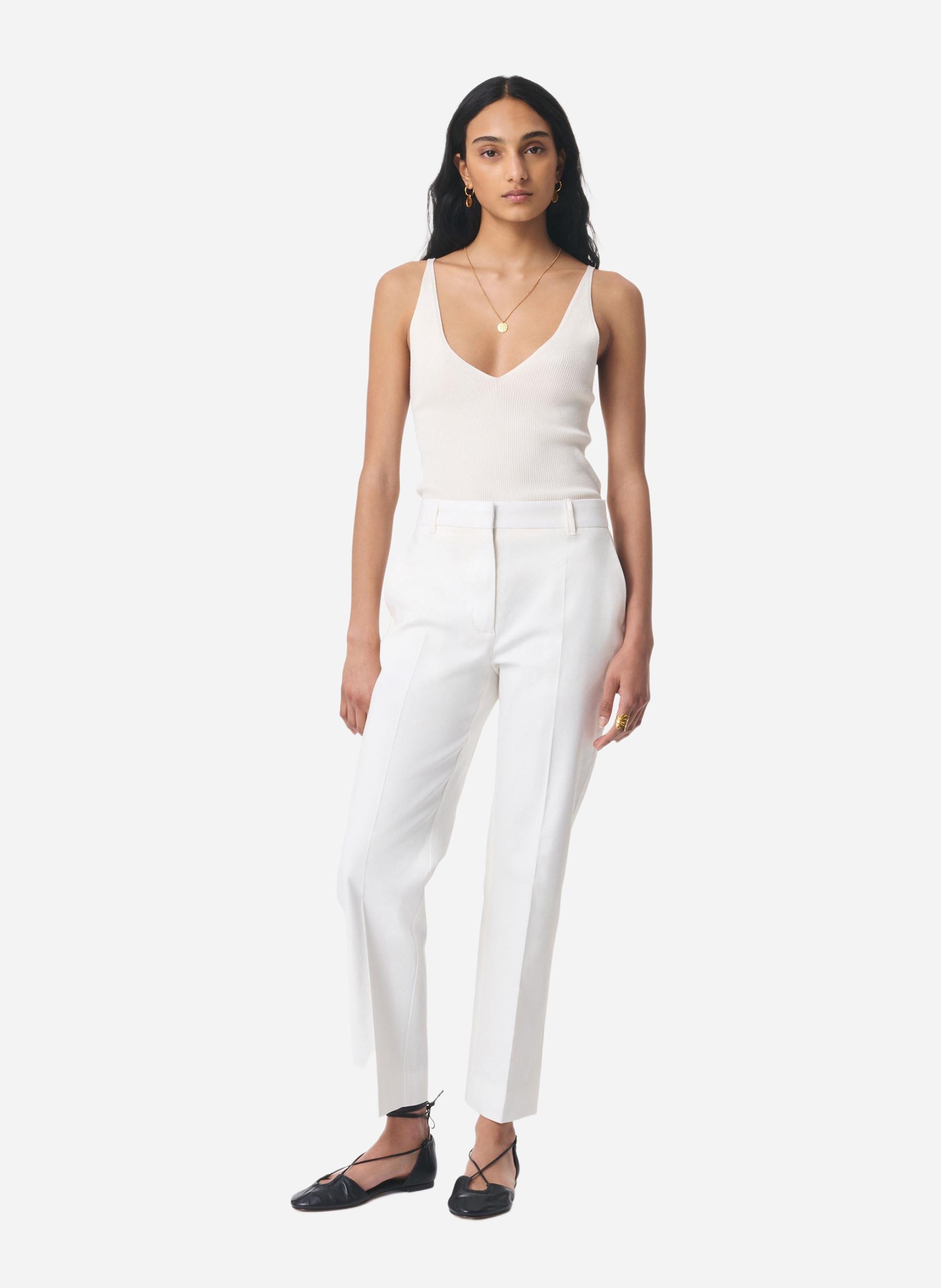 Pantalon tailleur droit uni VANESSA BRUNO Bianco