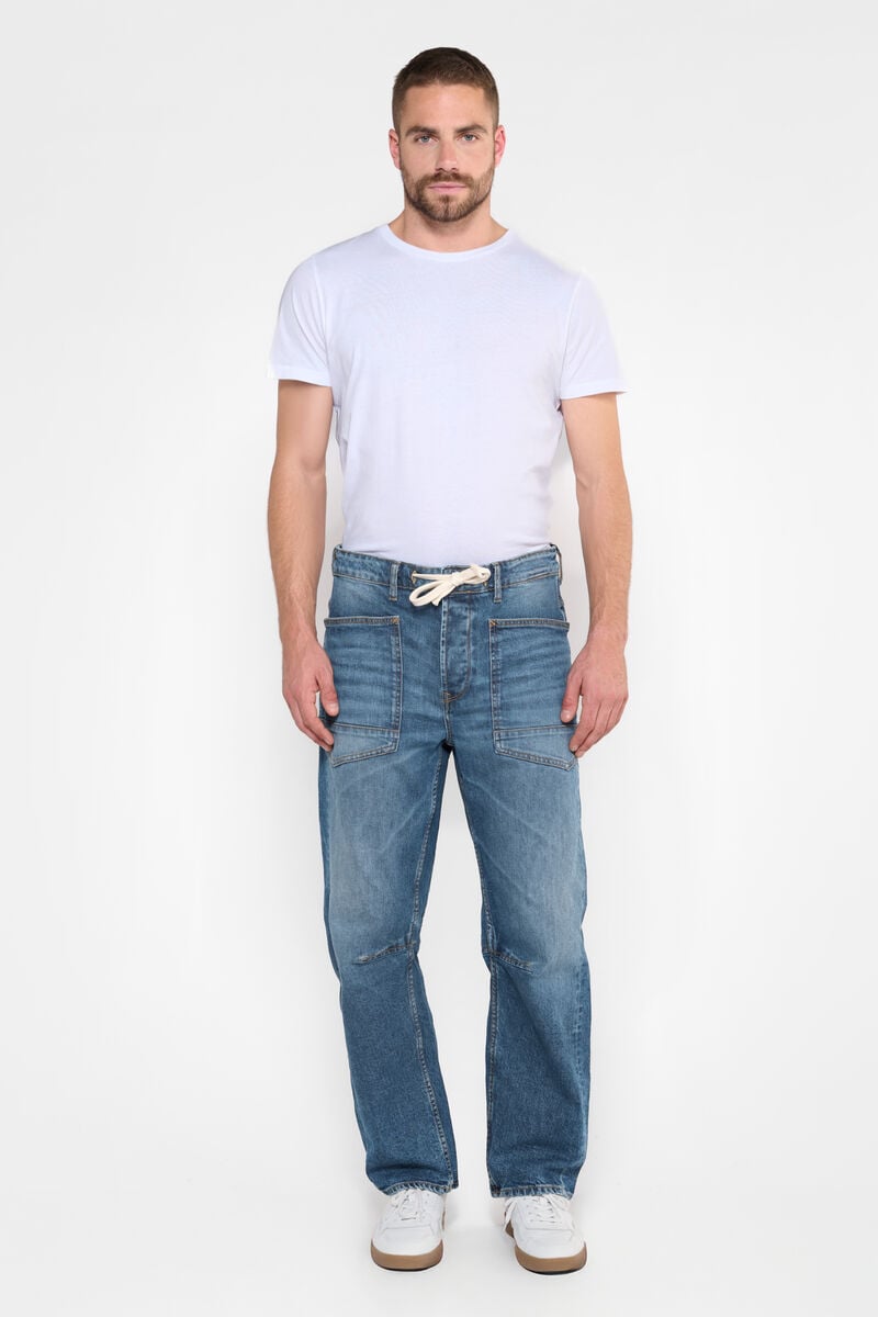 Loose jeans, wide loose fit, length 34 LE TEMPS DES CERISES Blue